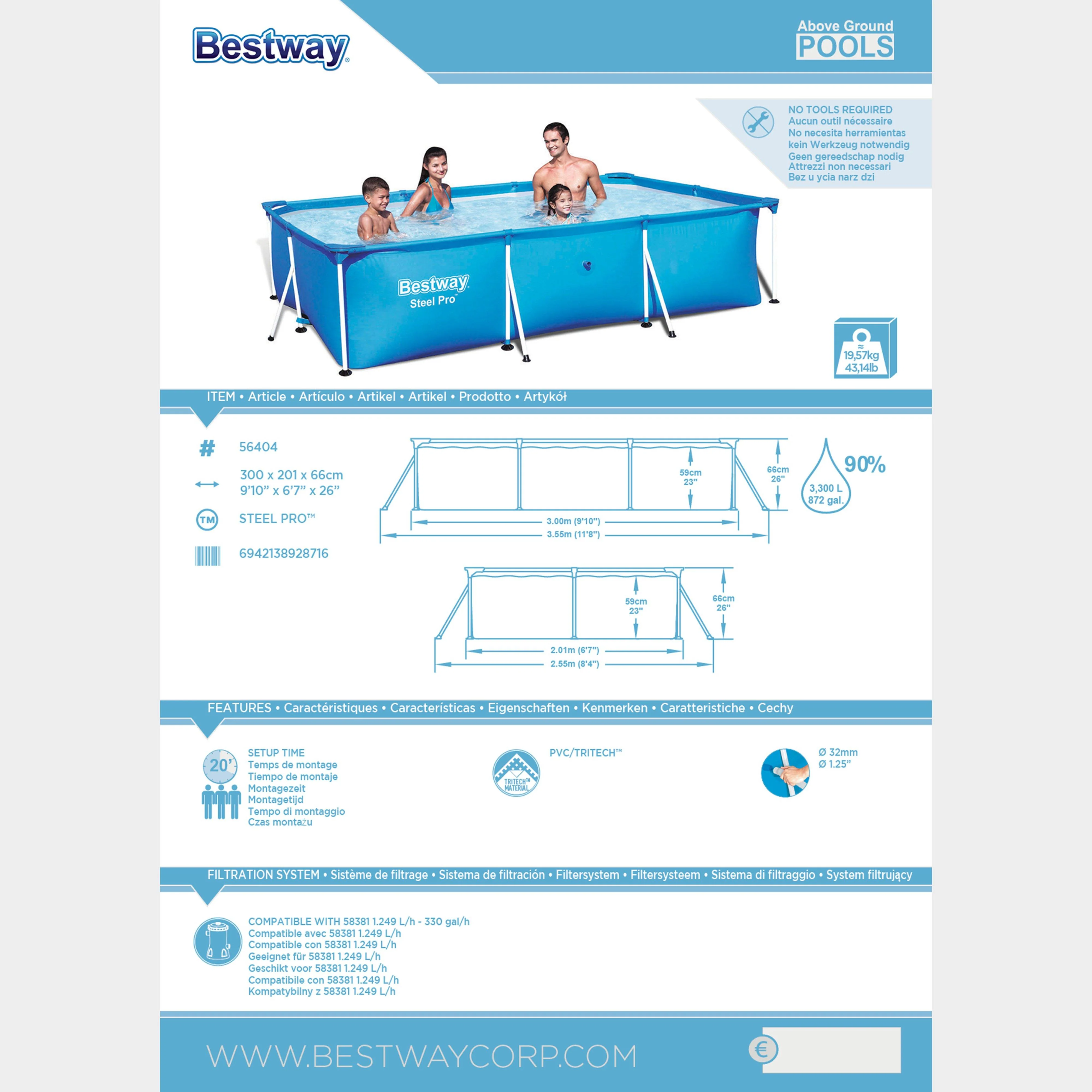 Steel Pro Rectangular Pool 3,300 Litres - Image 3