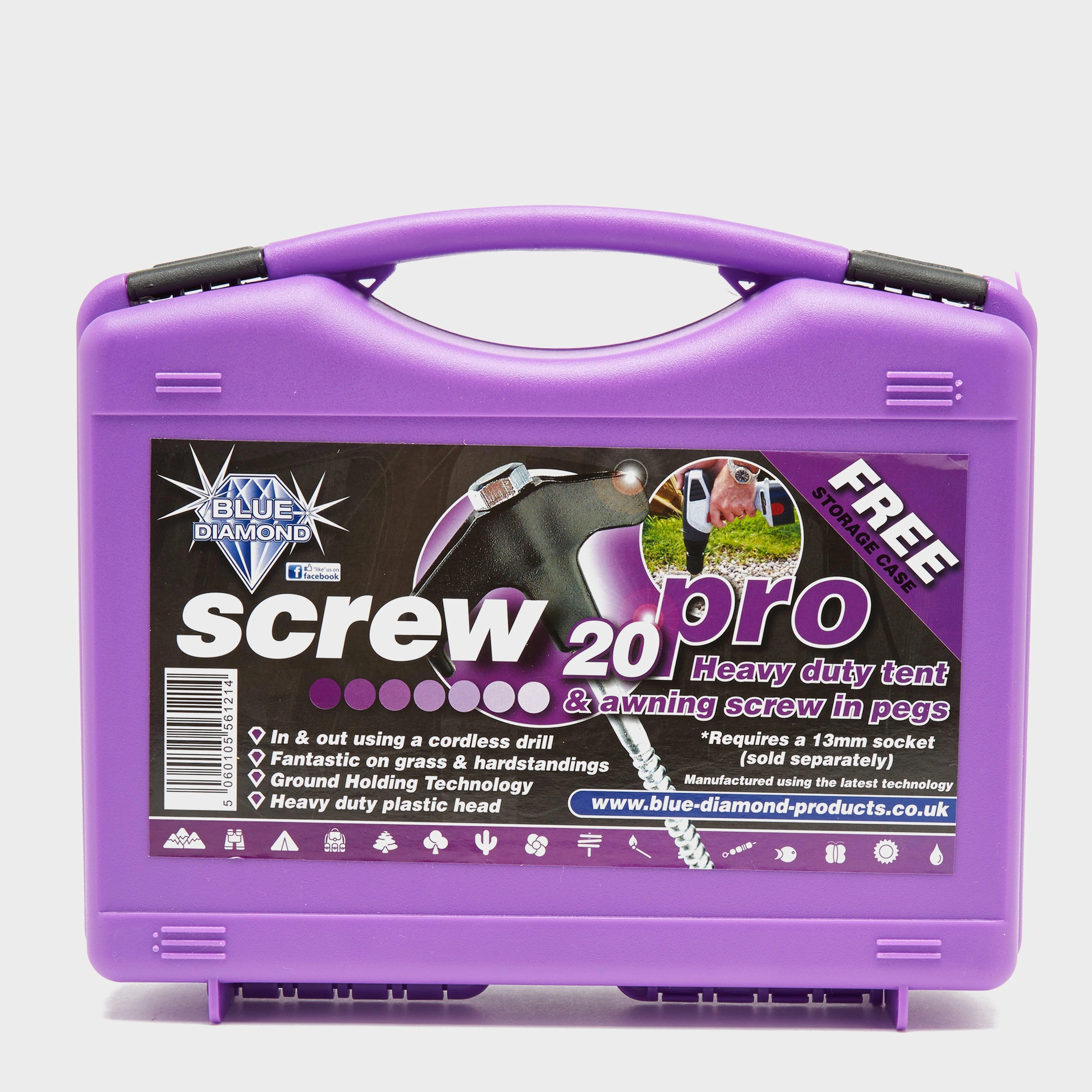 Screw Tent Pegs - 20 pack