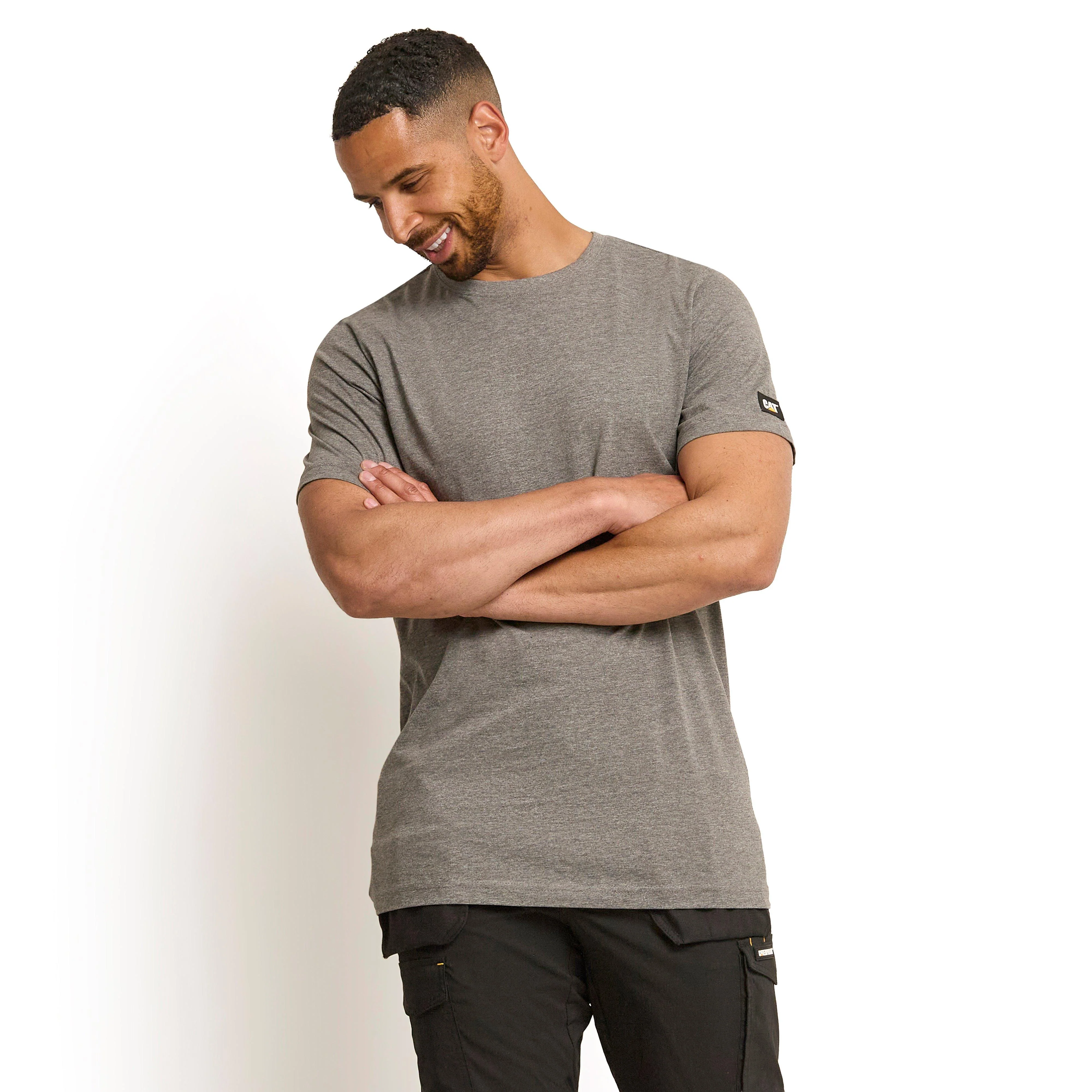 Men’s Essentials Short-sleeve T-shirt Dark Heather - Image 5