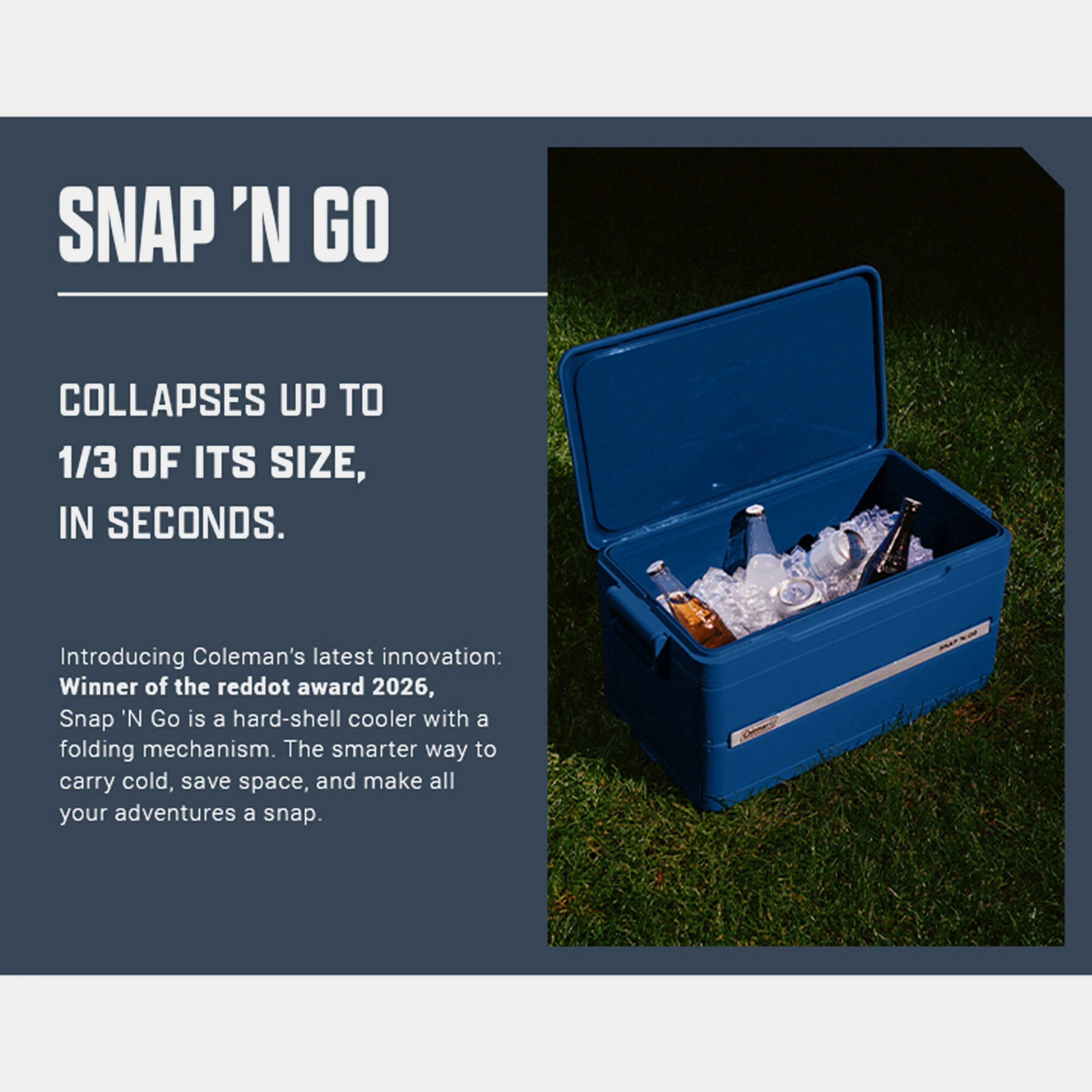 Snap N Go Collapsible Cool Box 35QT - Image 3