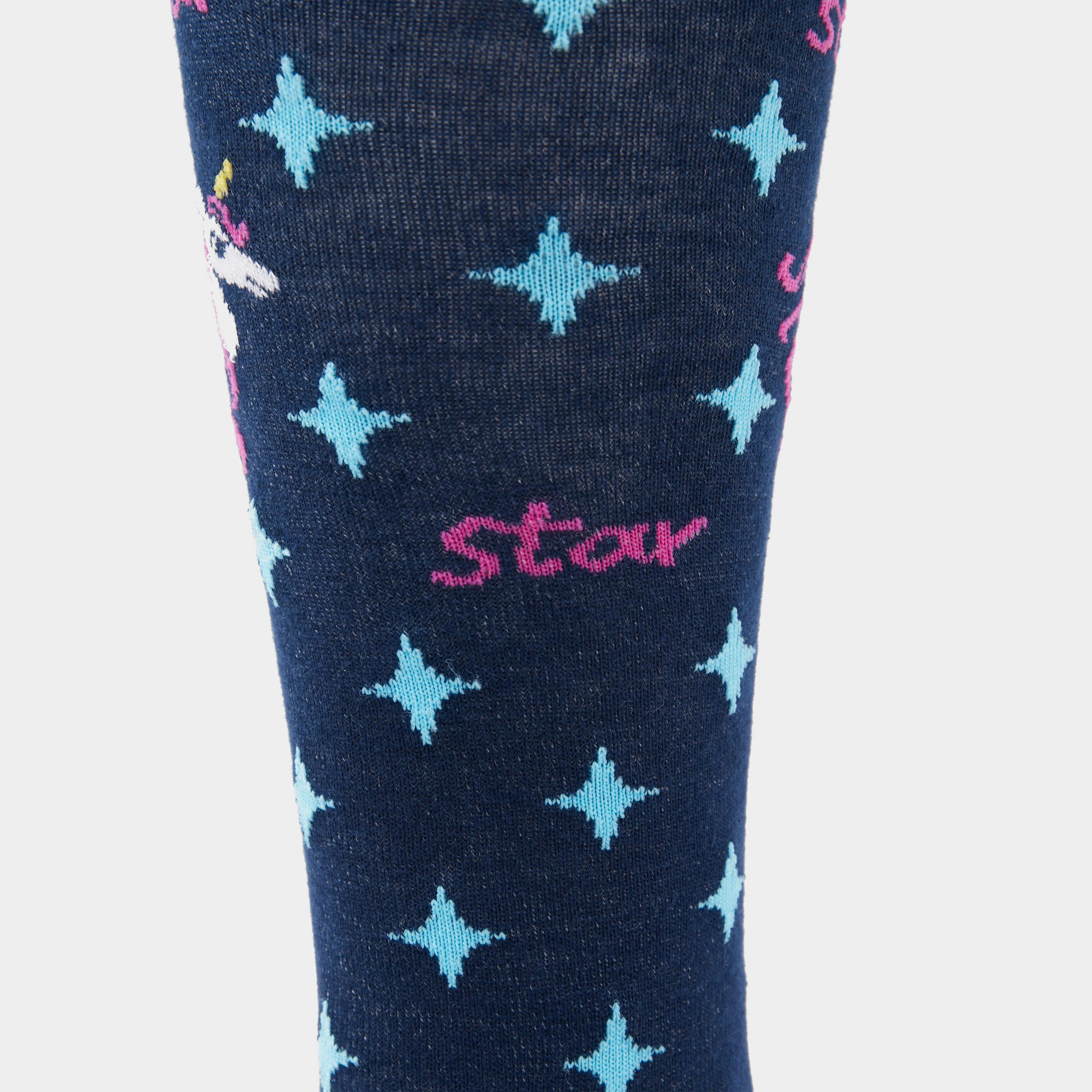Kids Novelty Blue Unicorn Socks - Image 4