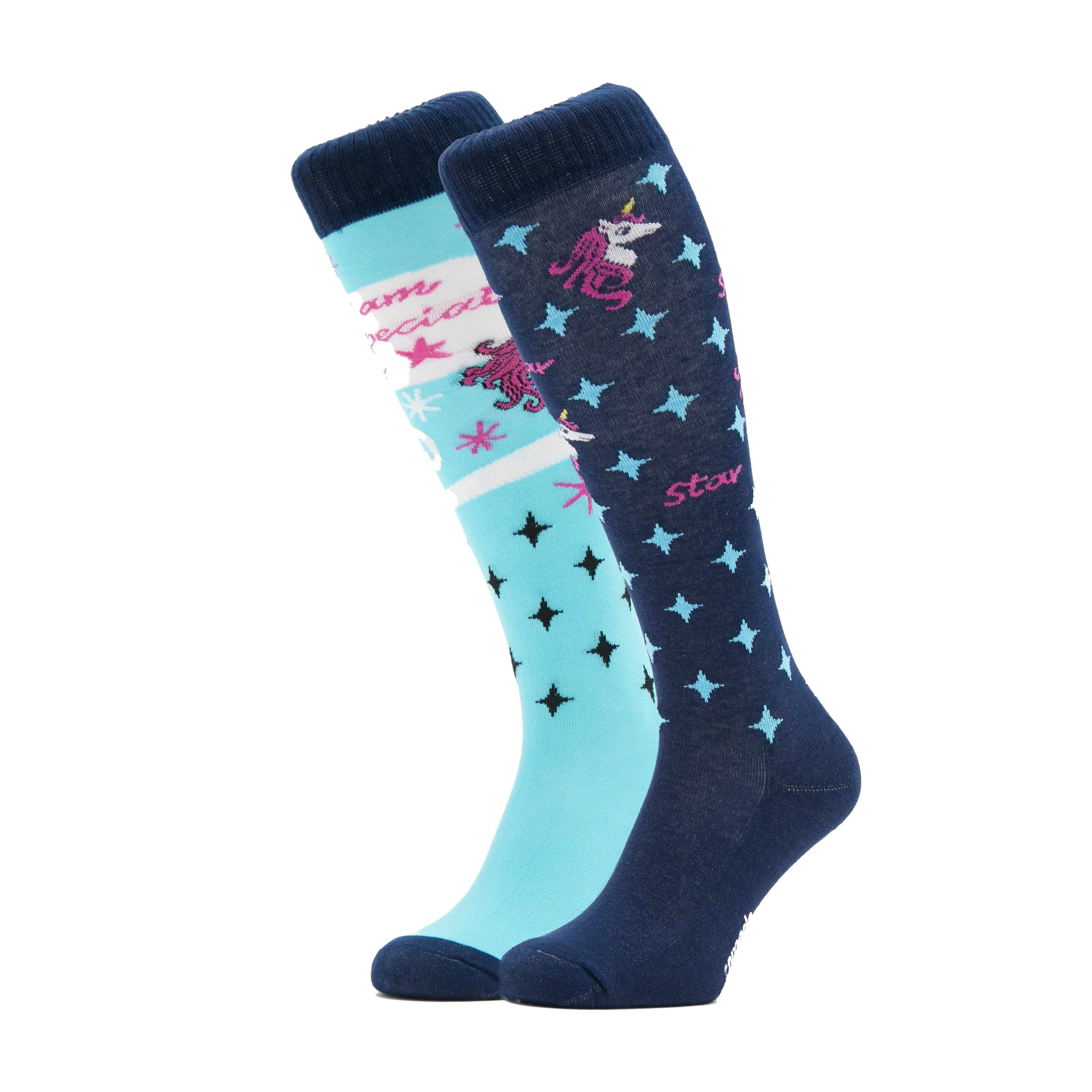 Kids Novelty Blue Unicorn Socks - Image 6