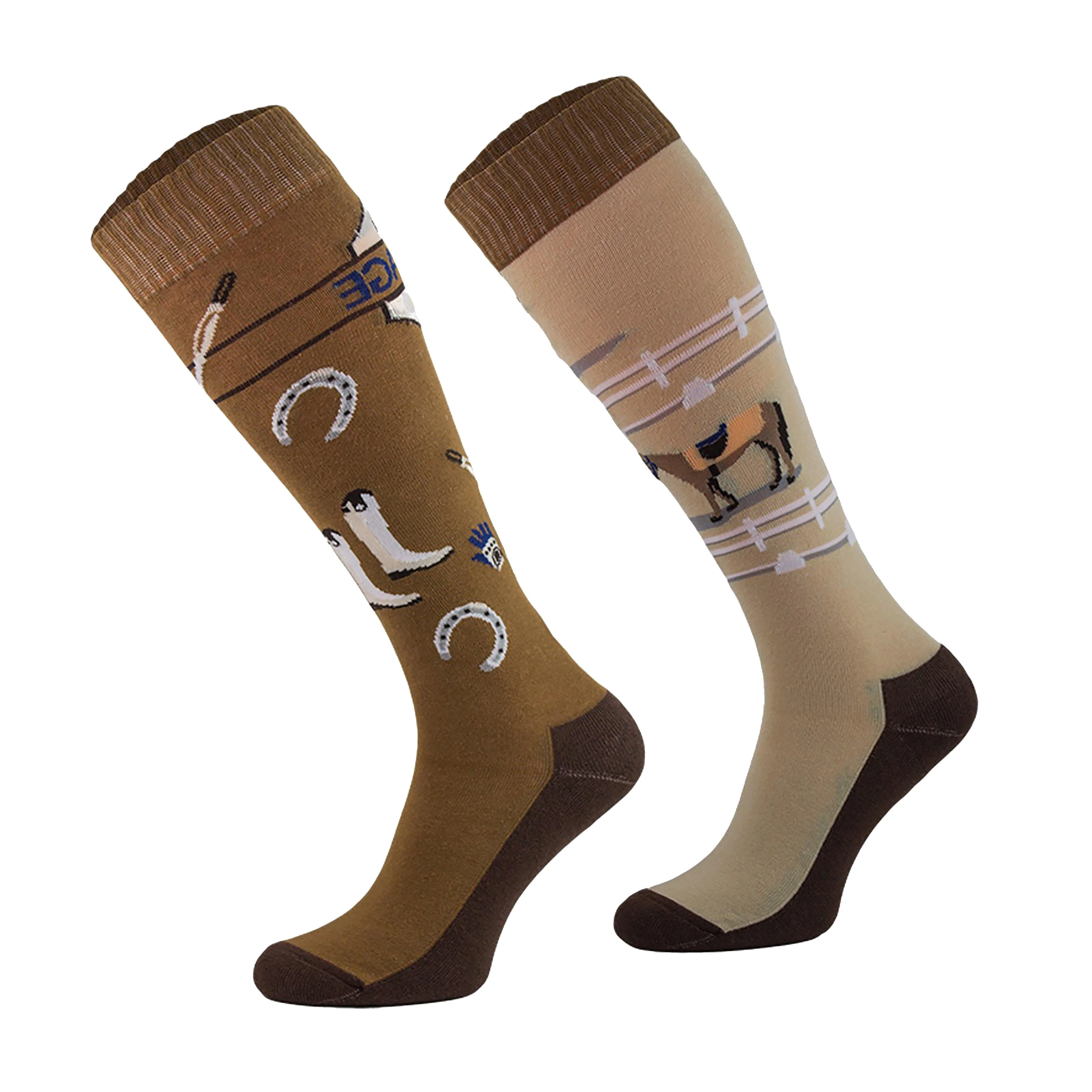 Kids’ Novelty Fun Socks Dressage - Image 2