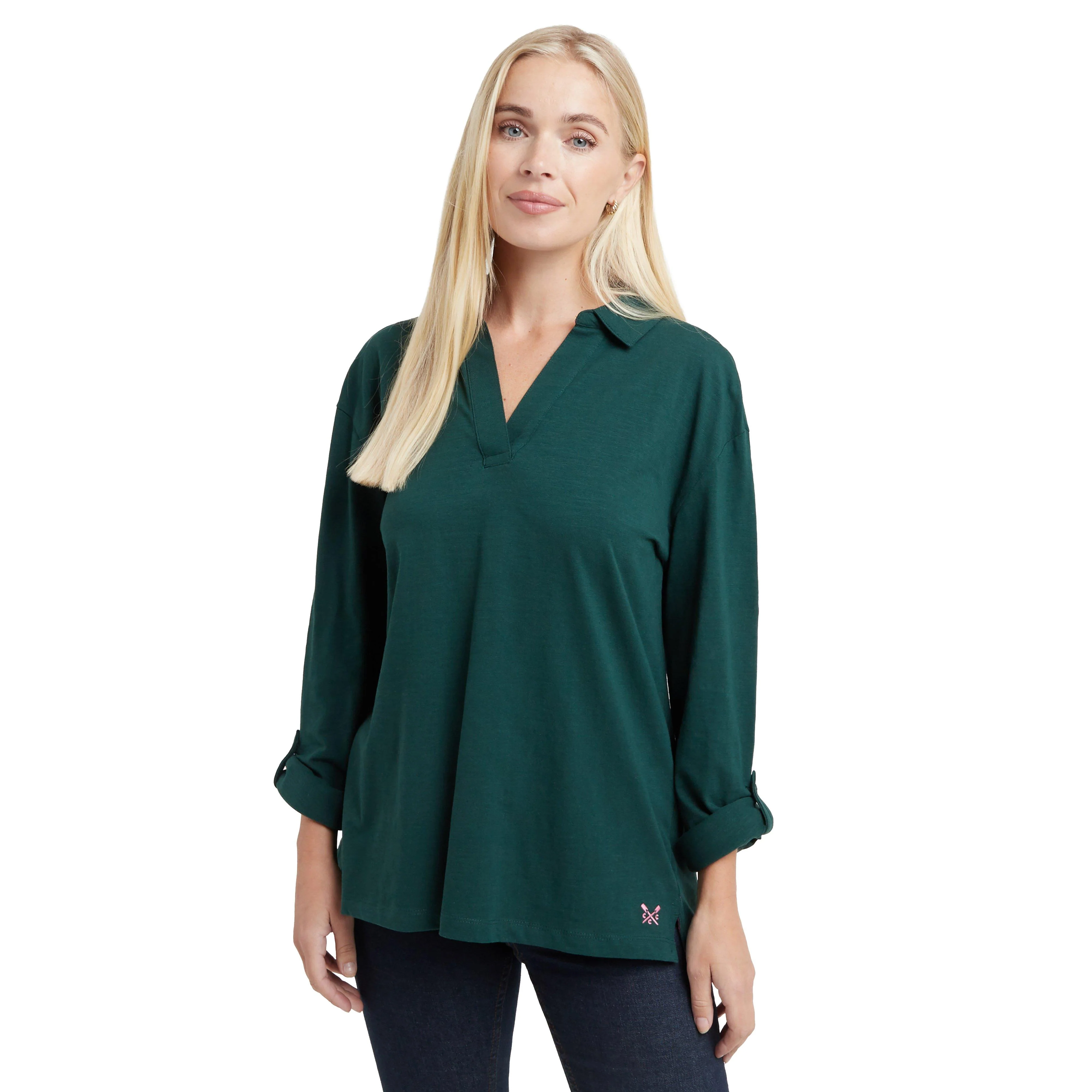 Women's Flip Collar Slub Top - Image 8