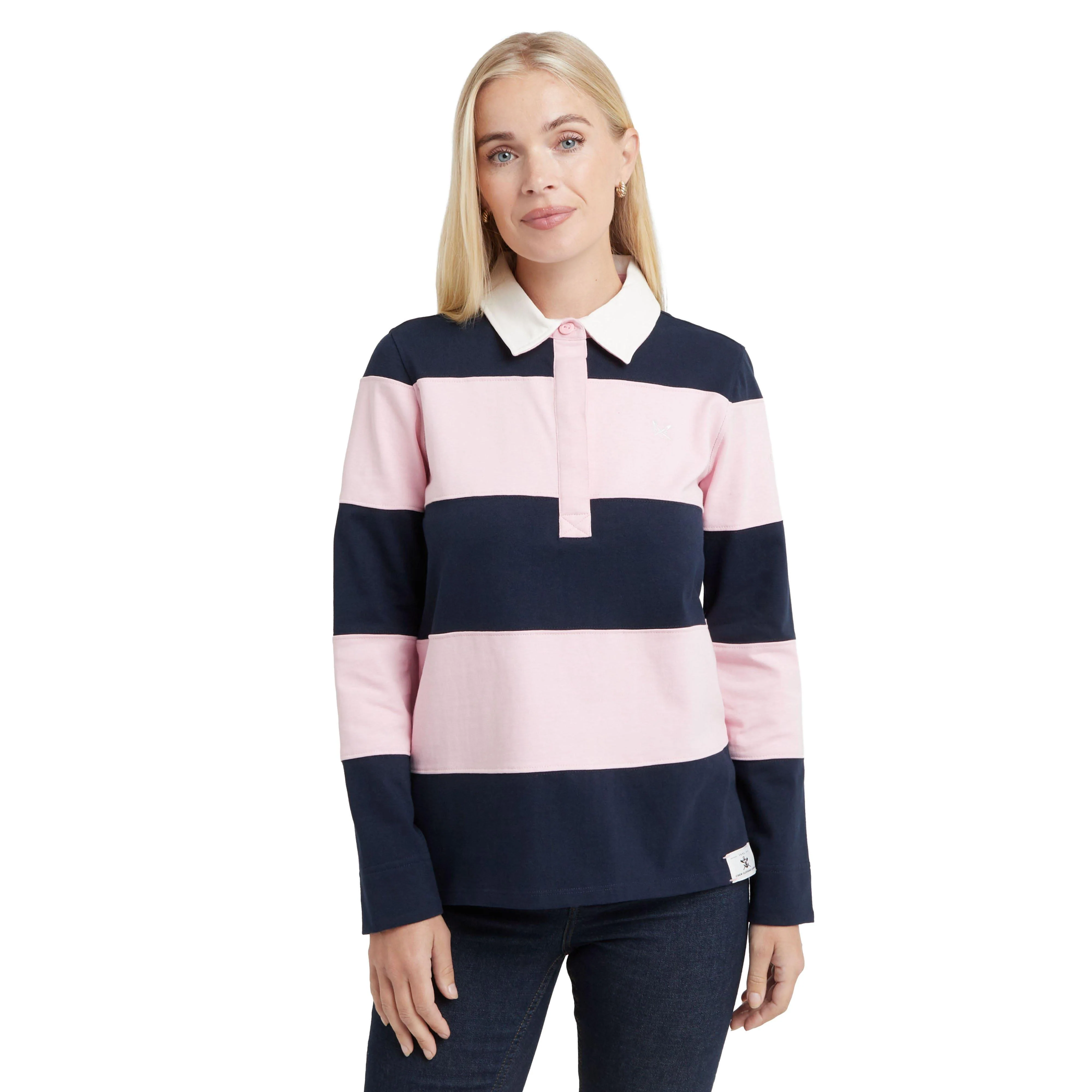 Women's Long Sleeve Stripe Rugby Shirt - Image 10
