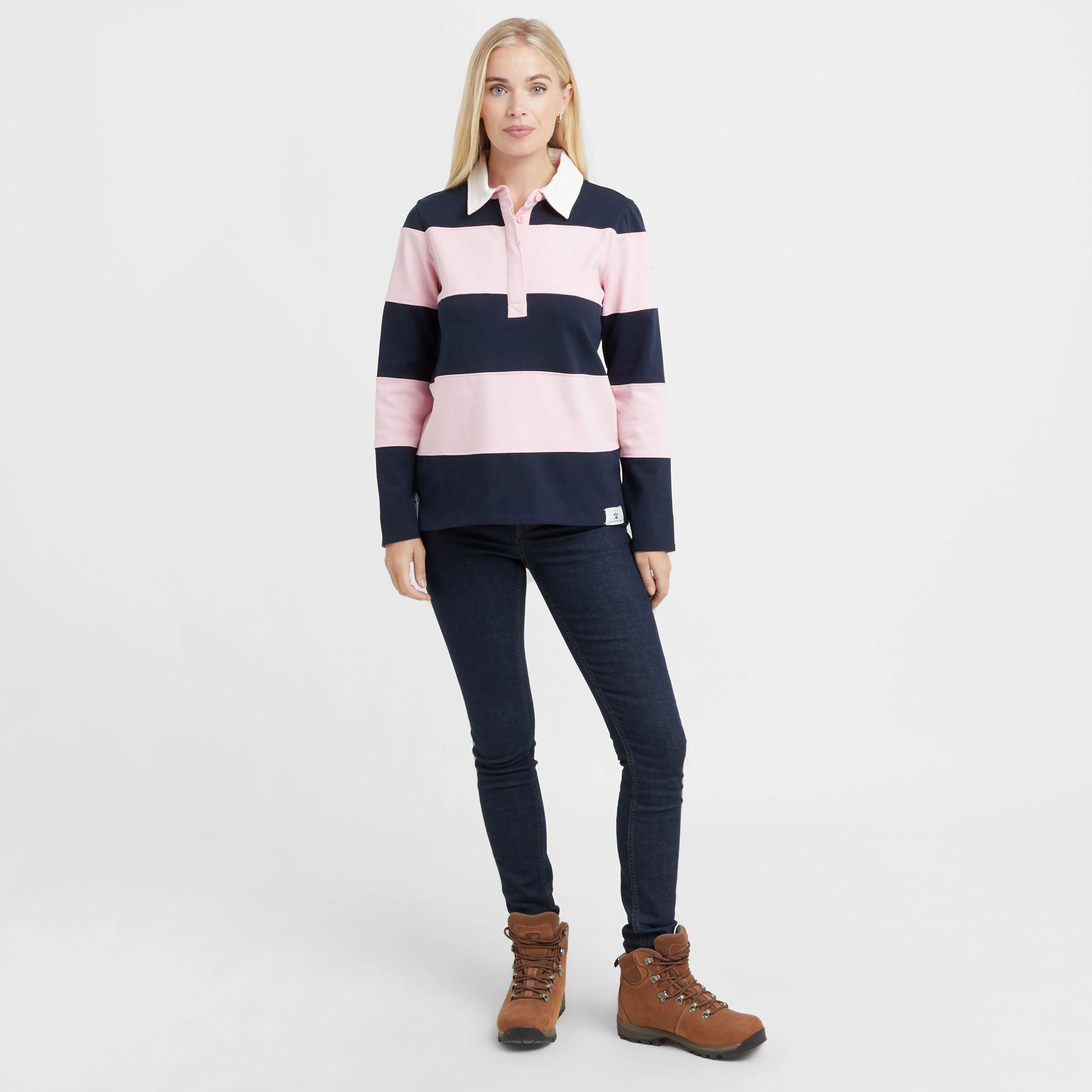 Women's Long Sleeve Stripe Rugby Shirt - Image 3