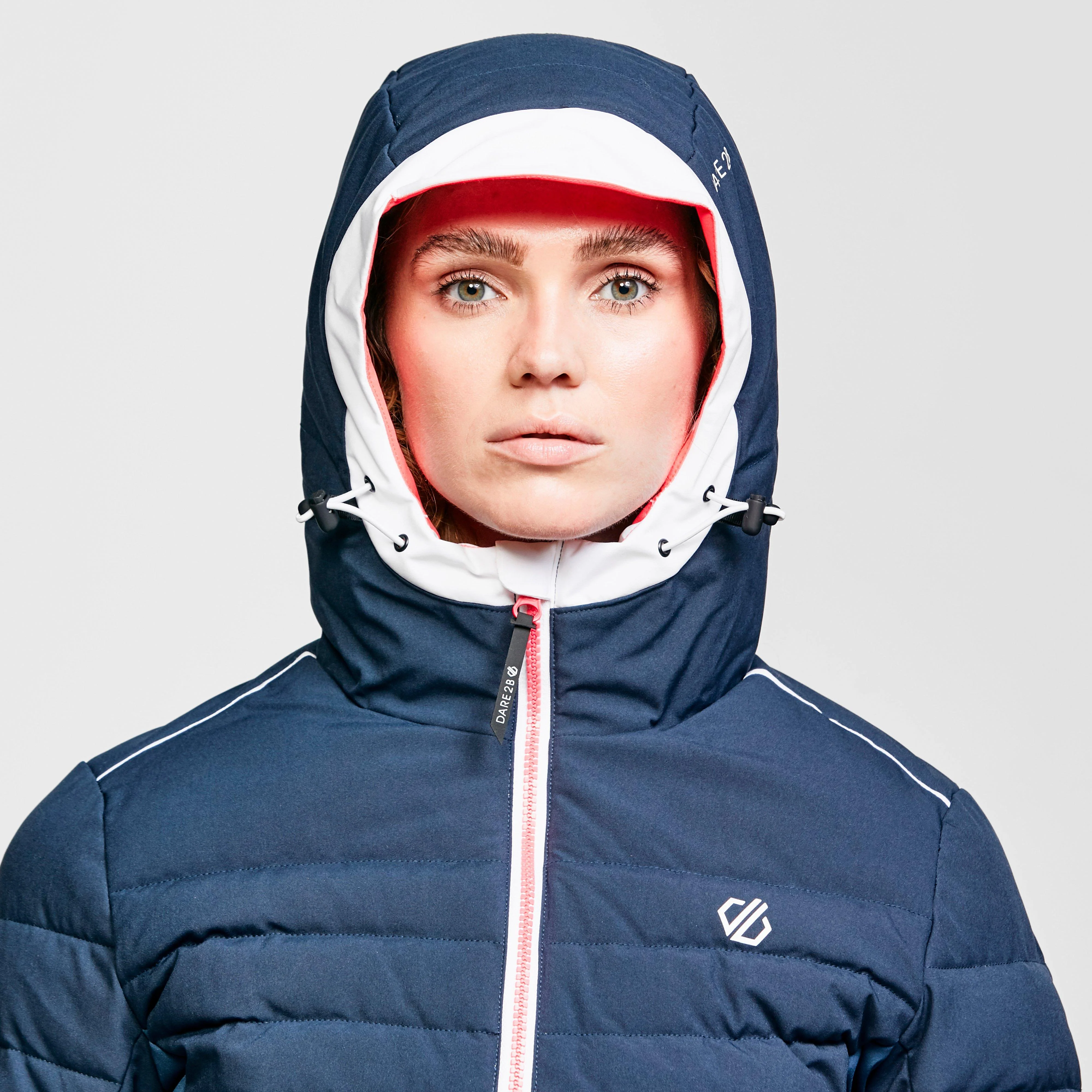 Women's Succeed Waterproof Insulated Quilted Hooded Ski Jacket - Image 7