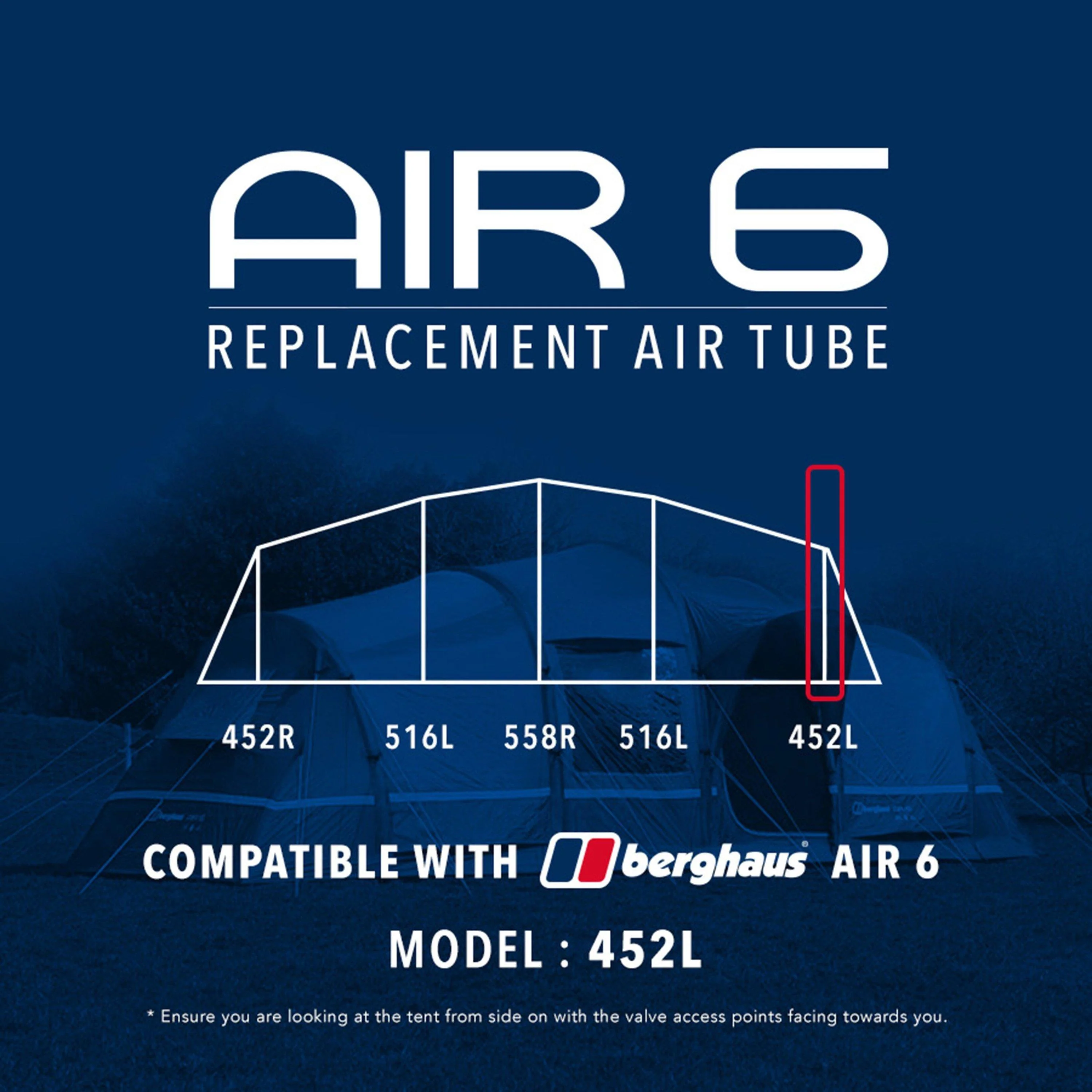 Air 6 Tent Replacement Air Tube - 452L - Image 3