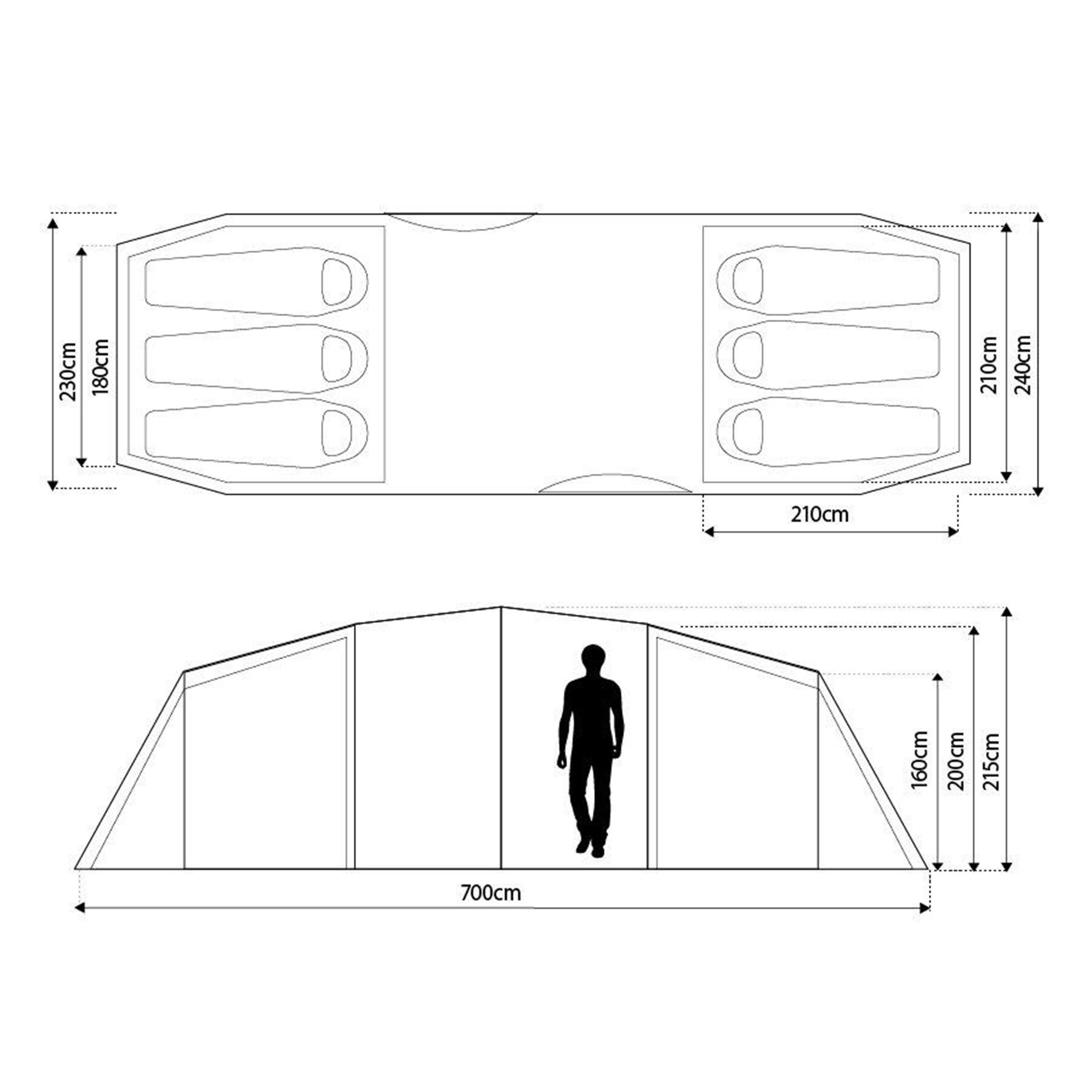 Buckingham Elite 6 Family Tent - Image 2