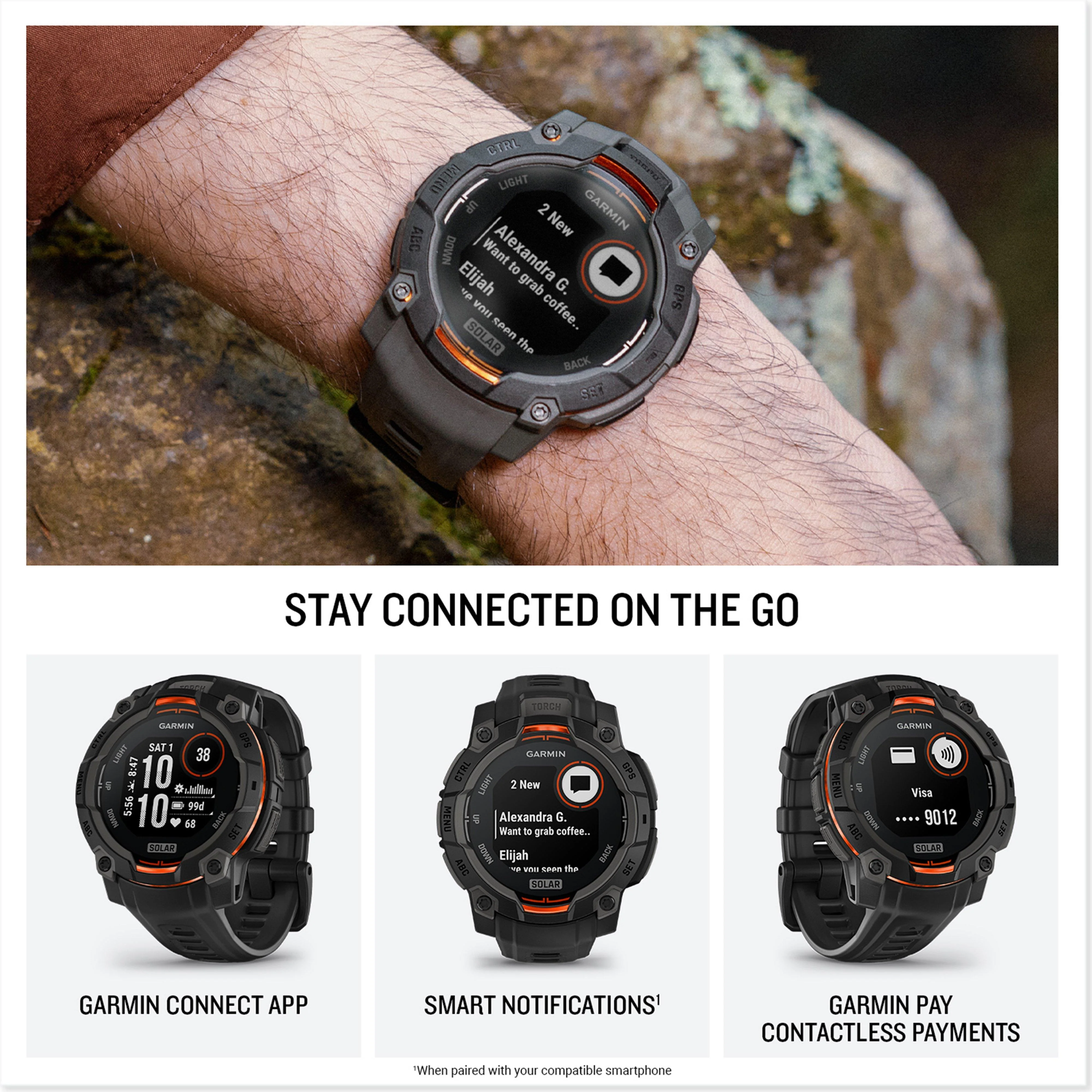 Instinct® 3 Solar 45mm Multi-Sport Smartwatch - Image 12