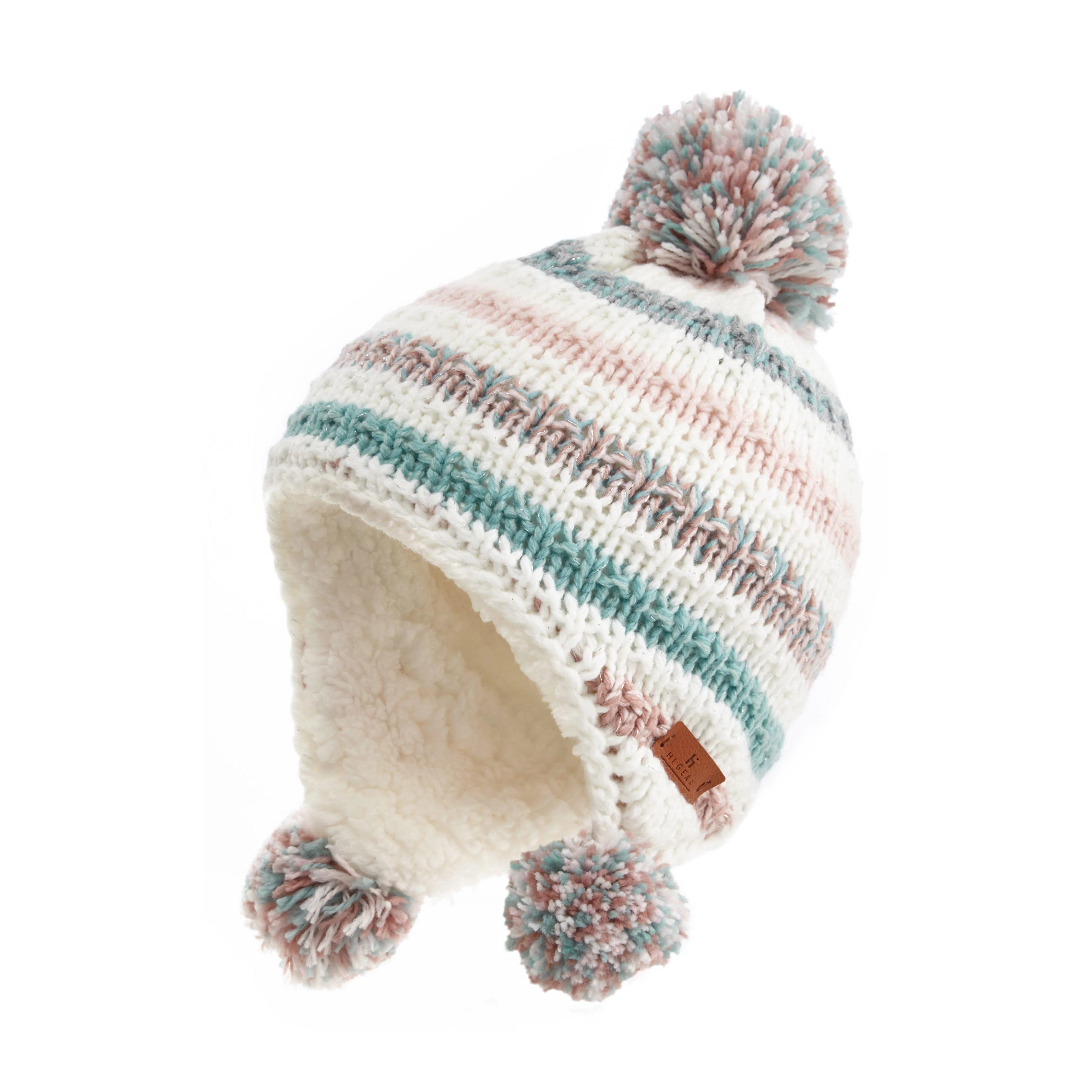 Kids' Fur Lined Pom Pom Hat - Image 2