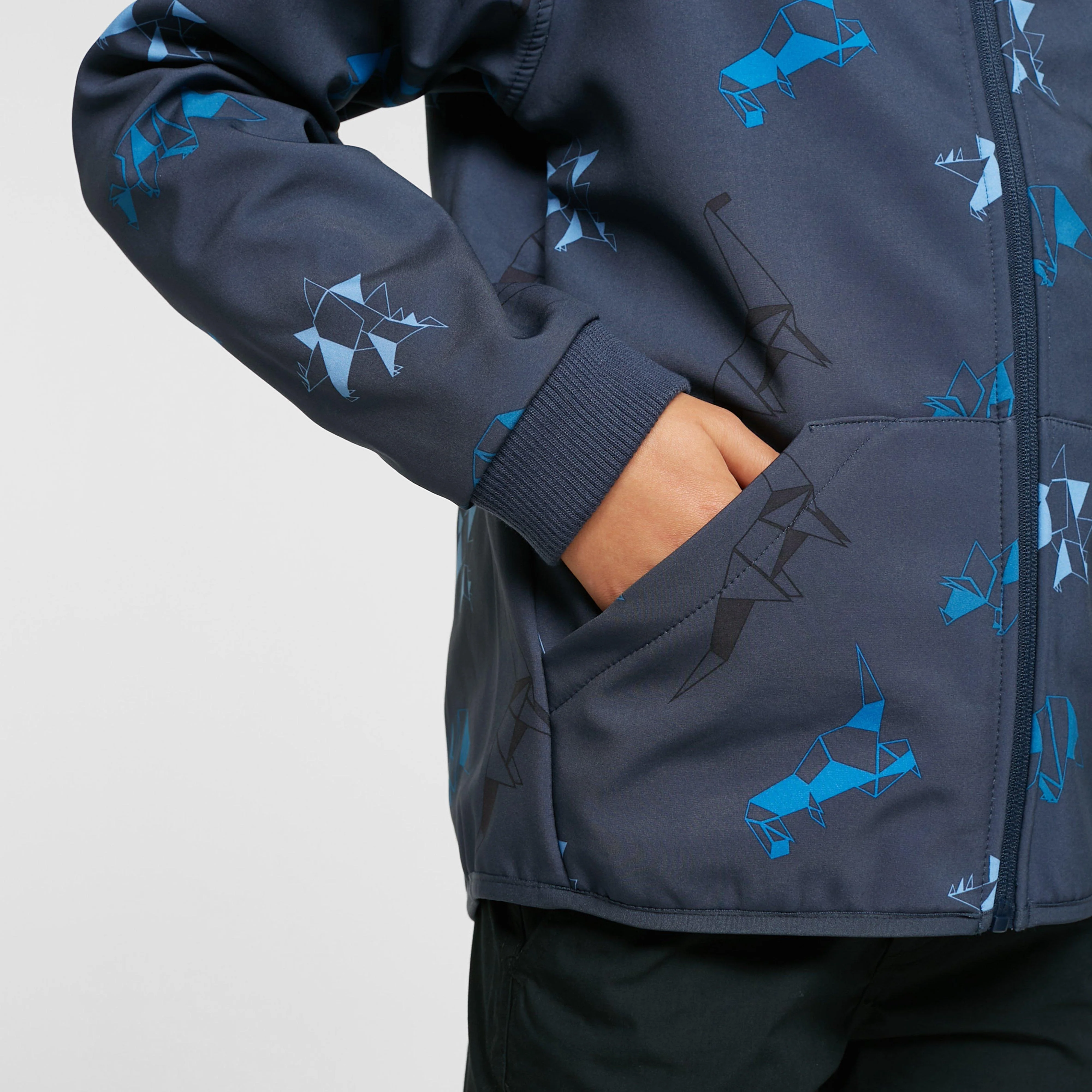 Kids' Geo Dino Softshell Jacket - Image 6