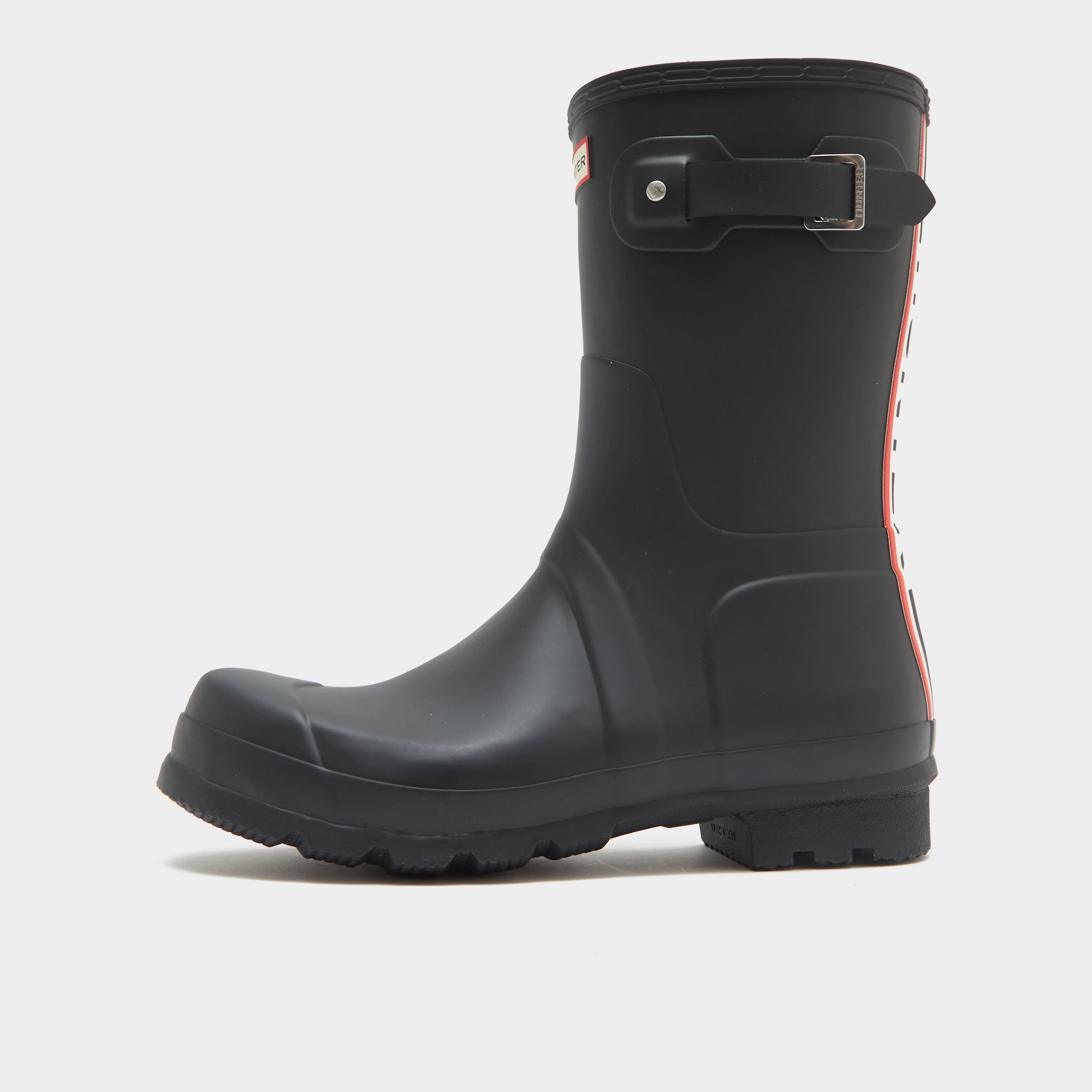 Men's Tri-Colour Logo Backstrap Short Wellington Boots