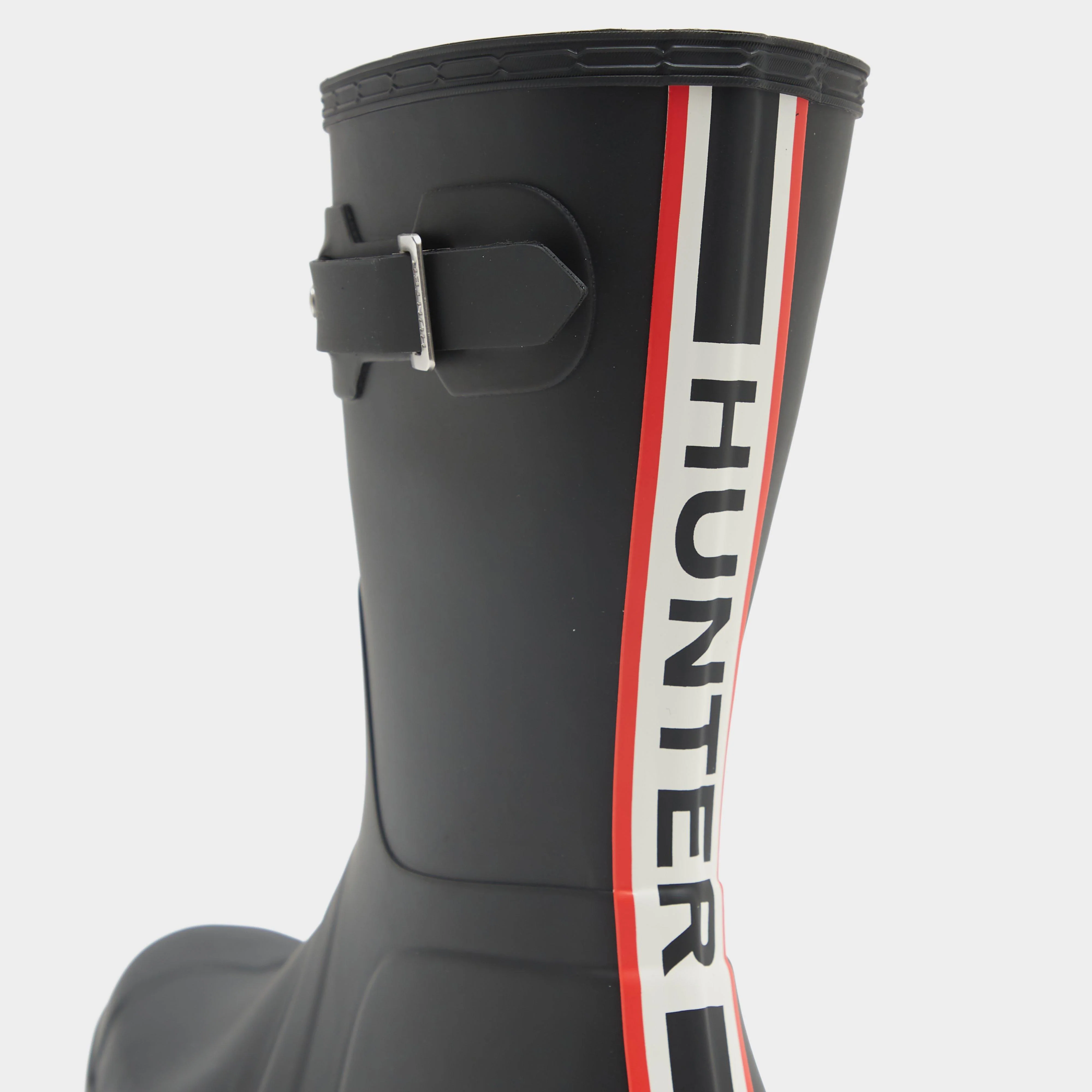 Men's Tri-Colour Logo Backstrap Short Wellington Boots - Image 6