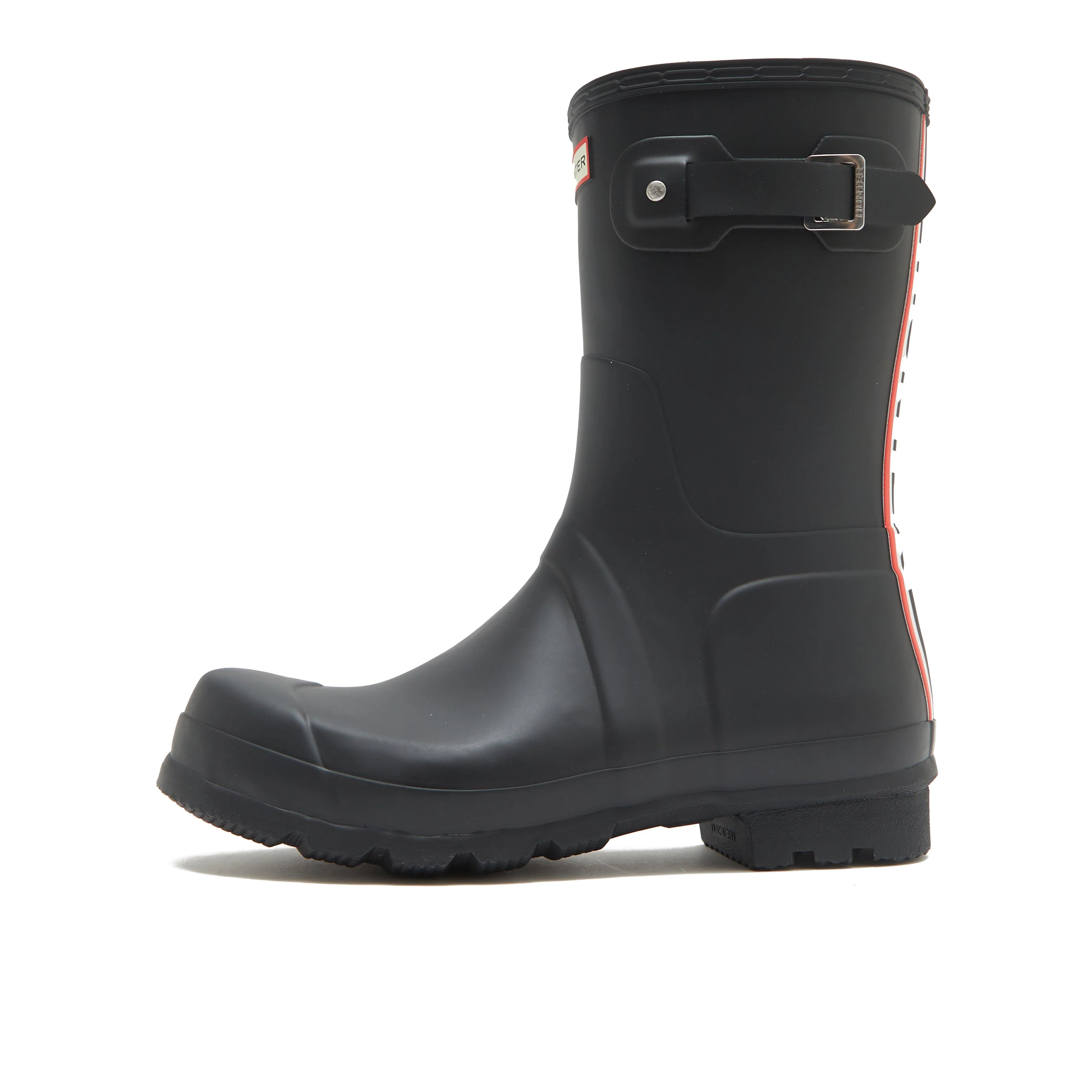 Men's Tri-Colour Logo Backstrap Short Wellington Boots - Image 7