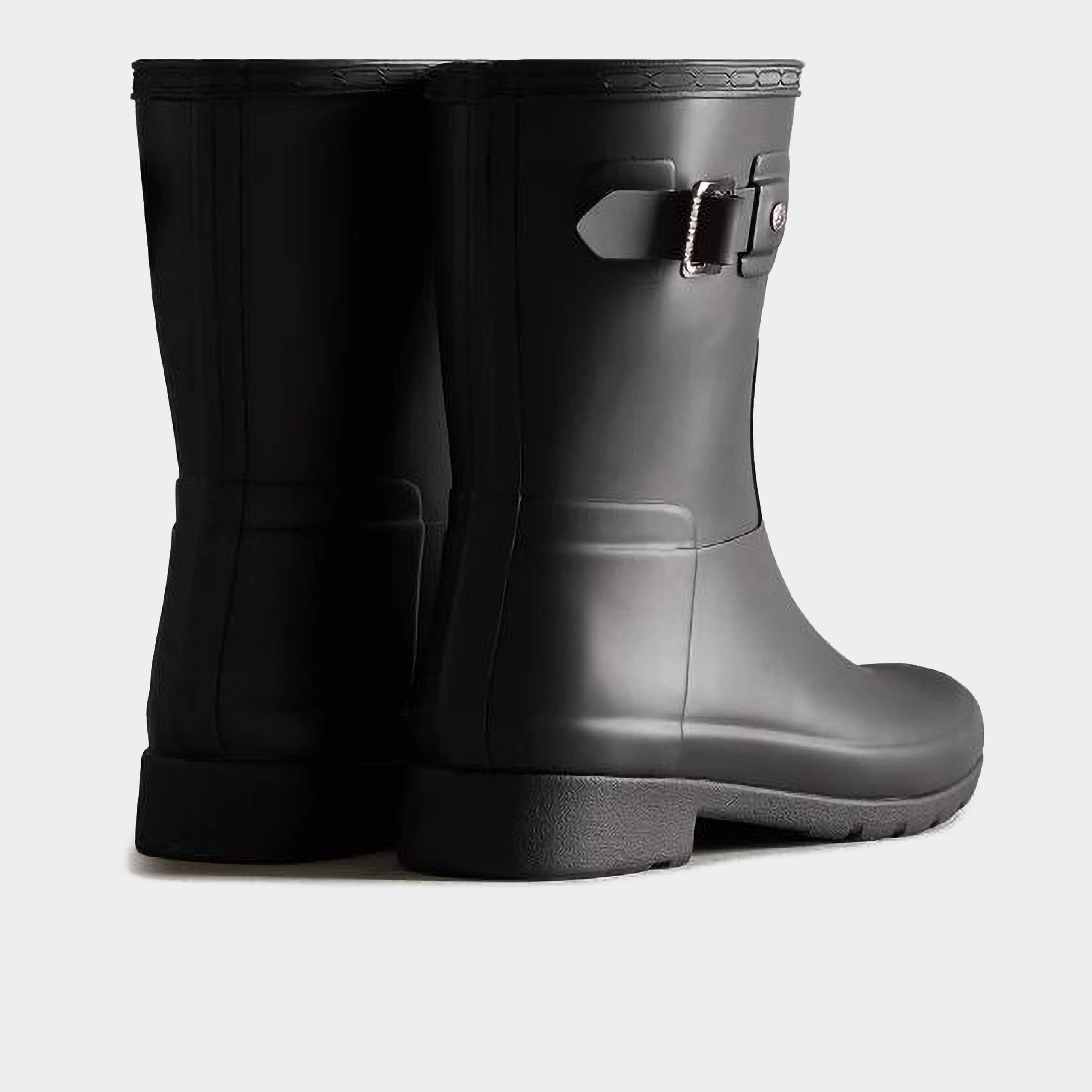 Women’s Refined Slim Fit Short Black Wellington Boots - Image 3