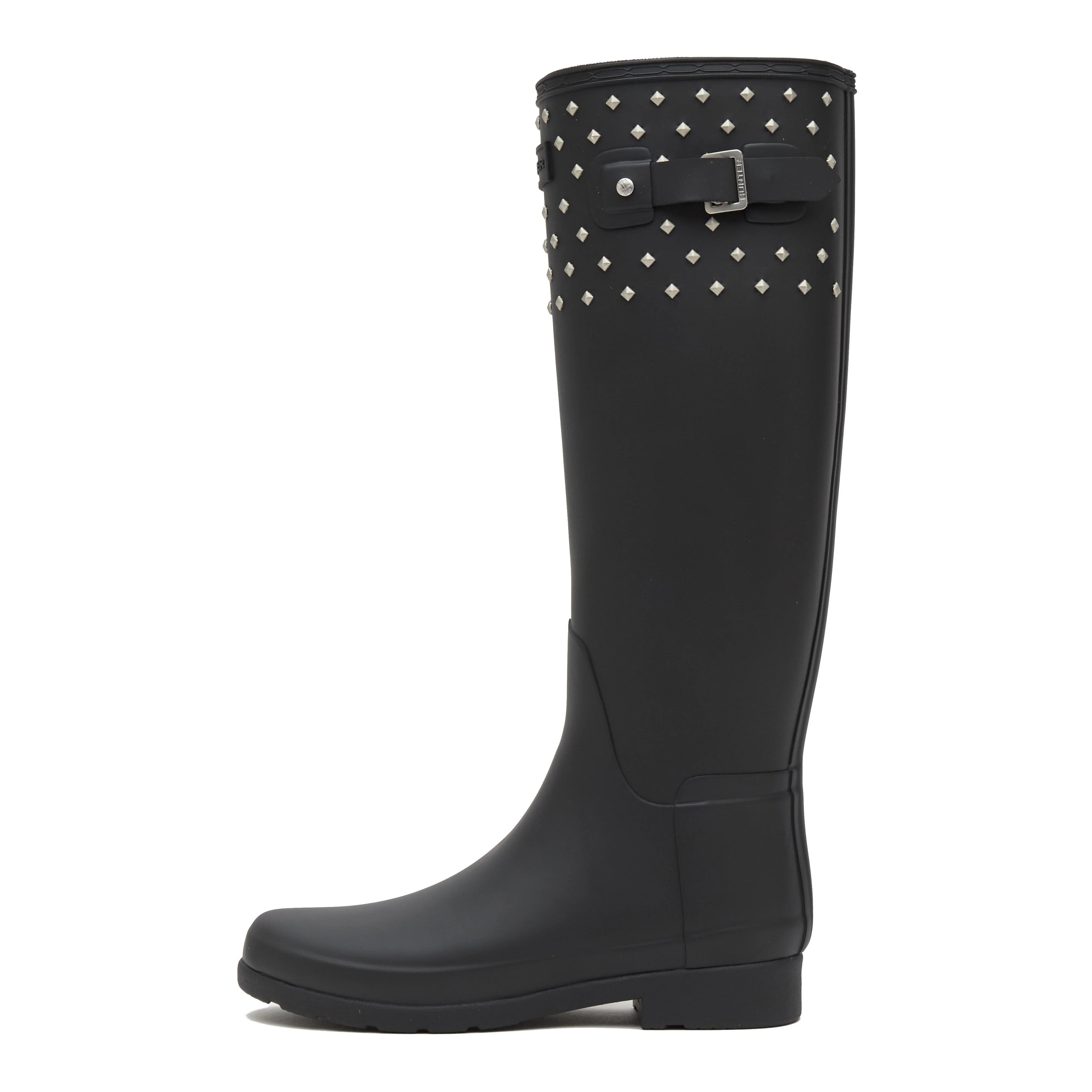 Women’s Refined Tall Studded Cuff Wellington Boots - Image 7