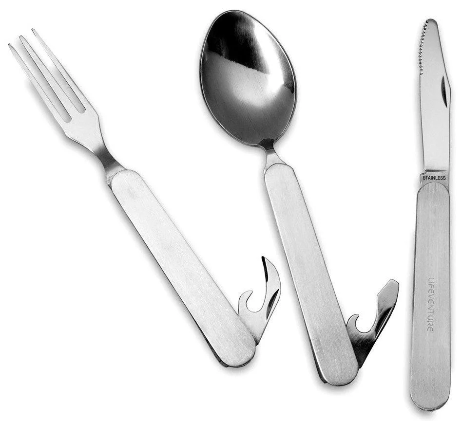 Knife, Fork, Spoon - Folding Cutlery Set - Image 2