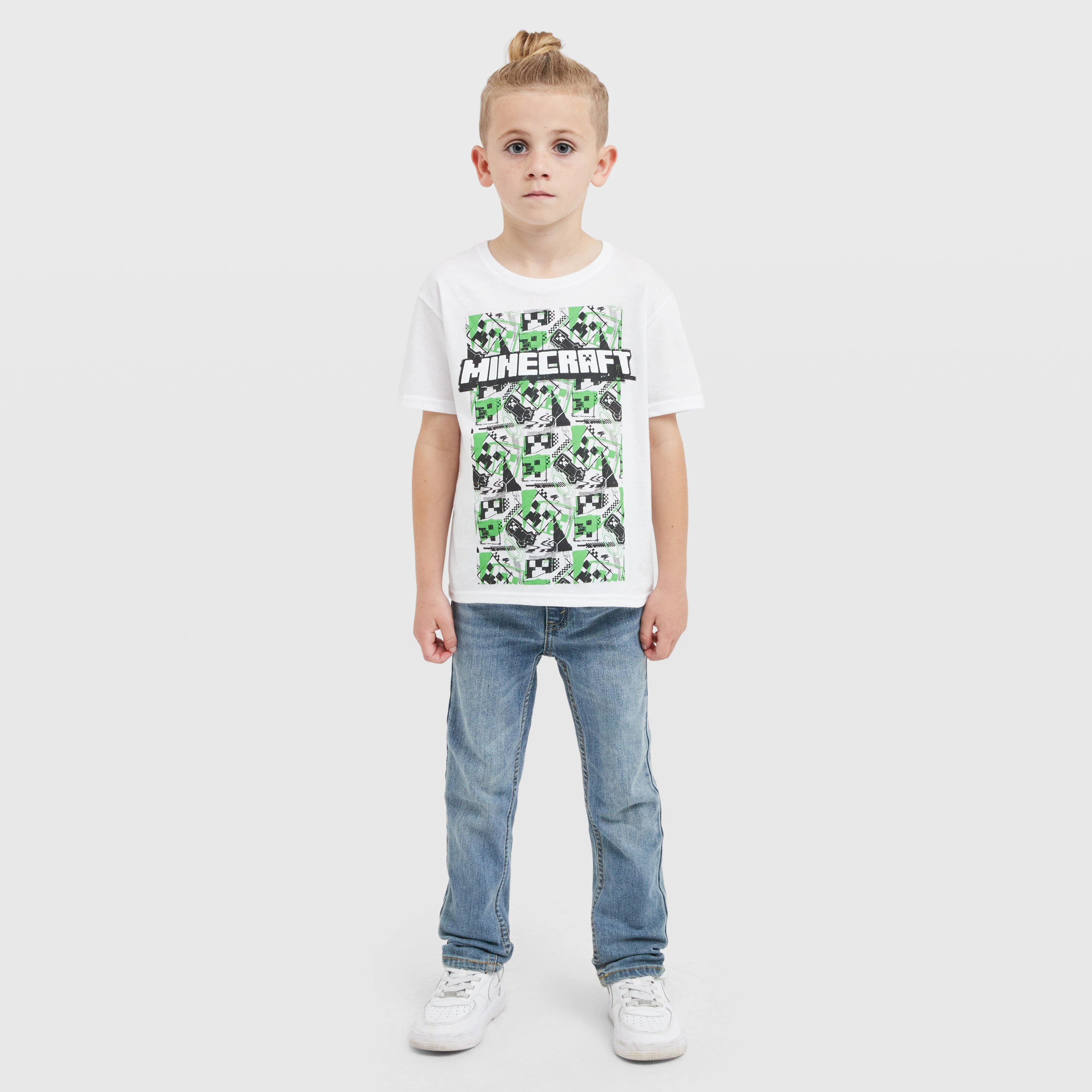 Kids’ Minecraft Graffiti T-Shirt - Image 3