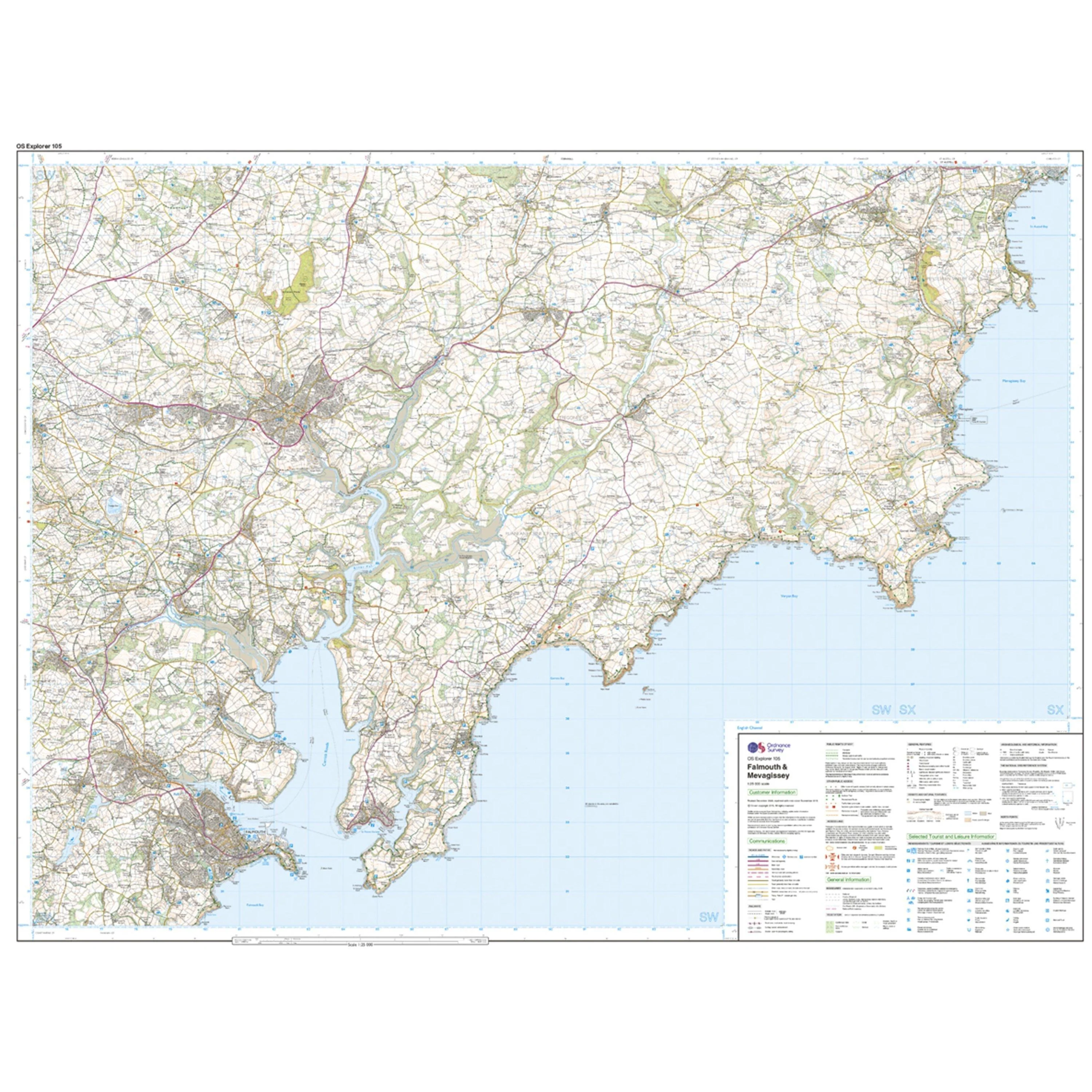 Explorer 105 Falmouth & Mevagissey Map With Digital Version - Image 3