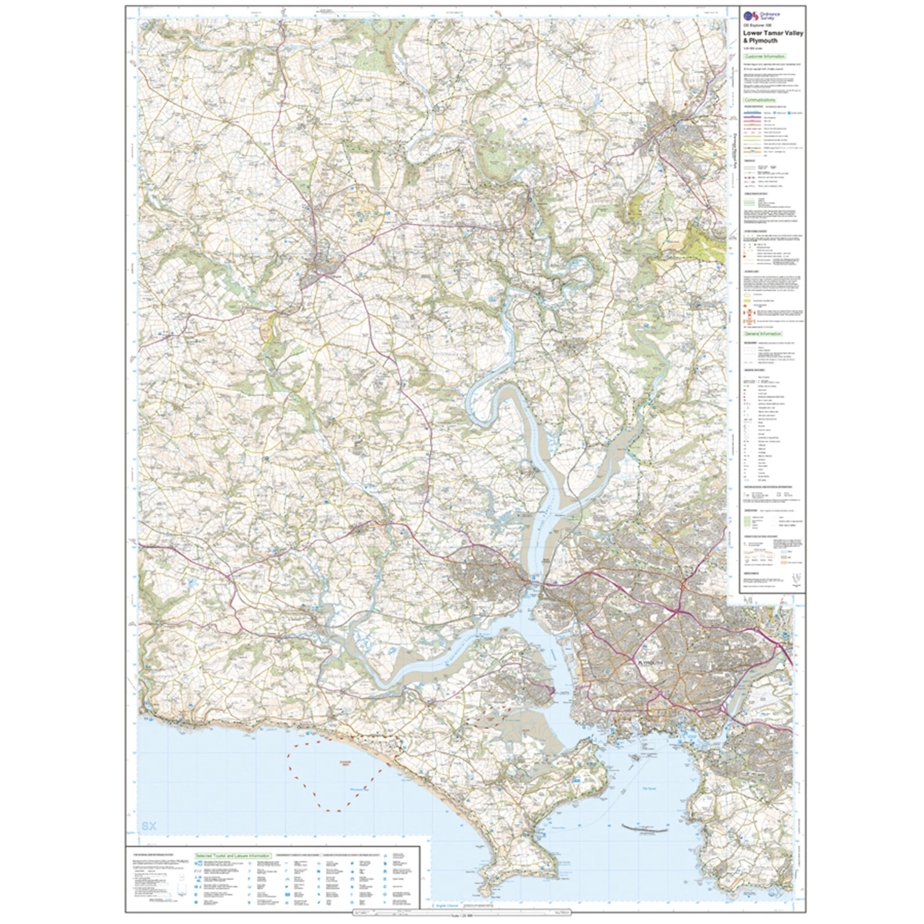 Explorer 108 Lower Tamar Valley & Plymouth Map With Digital Version - Image 3