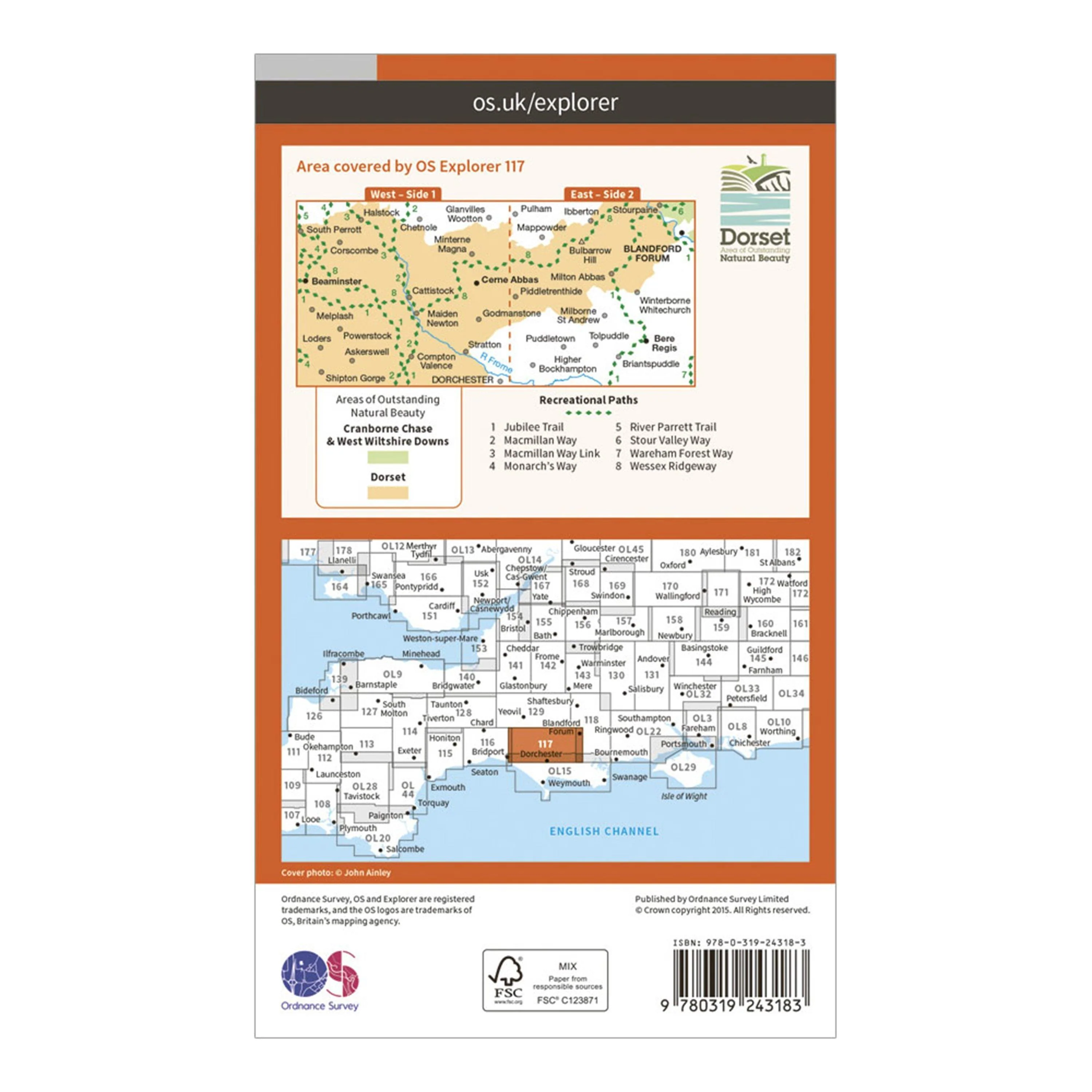 Explorer 117 Cerne Abbas & Bere Regis Map With Digital Version - Image 7