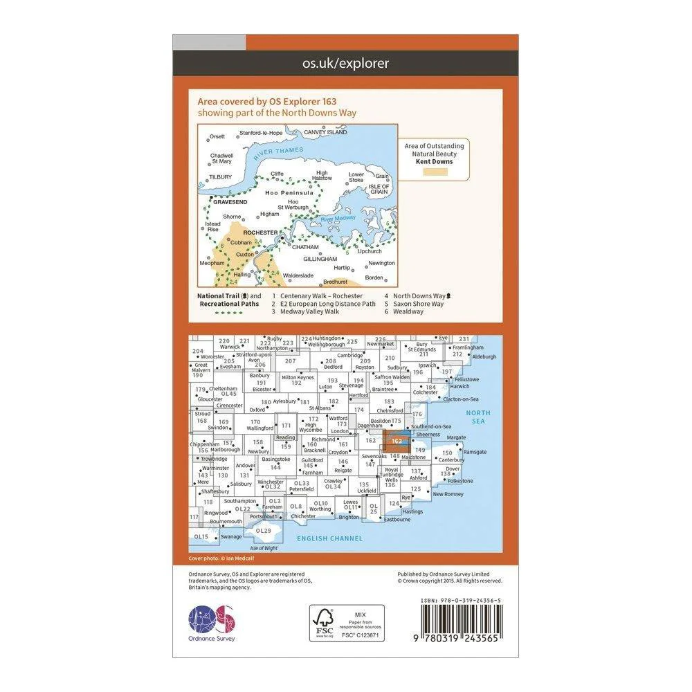 Explorer 163 Gravesend & Rochester Map With Digital Version - Image 2