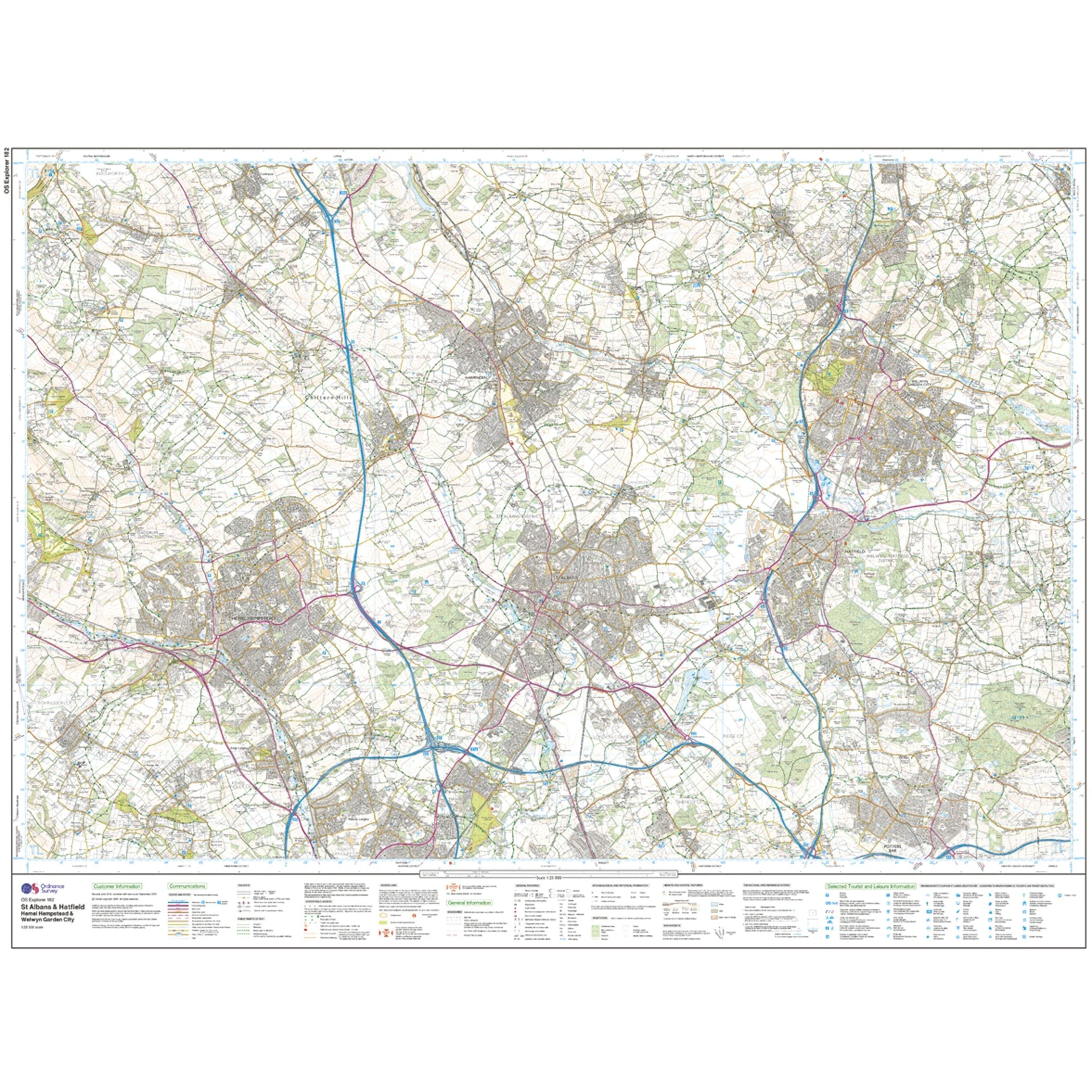 Explorer 182 St Albans & Hatfield Map With Digital Version - Image 3