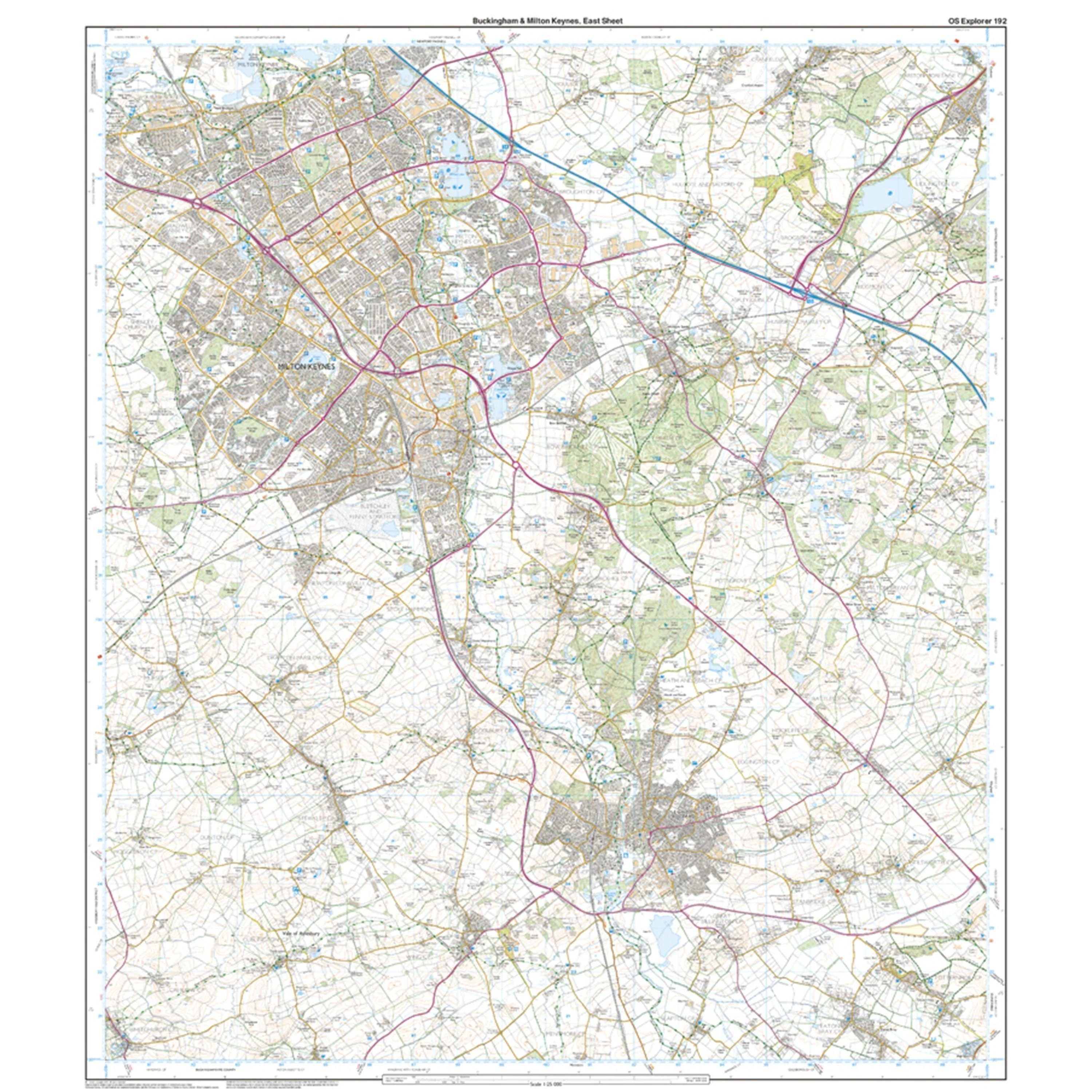 Explorer 192 Buckingham & Milton Keynes Map With Digital Version - Image 3