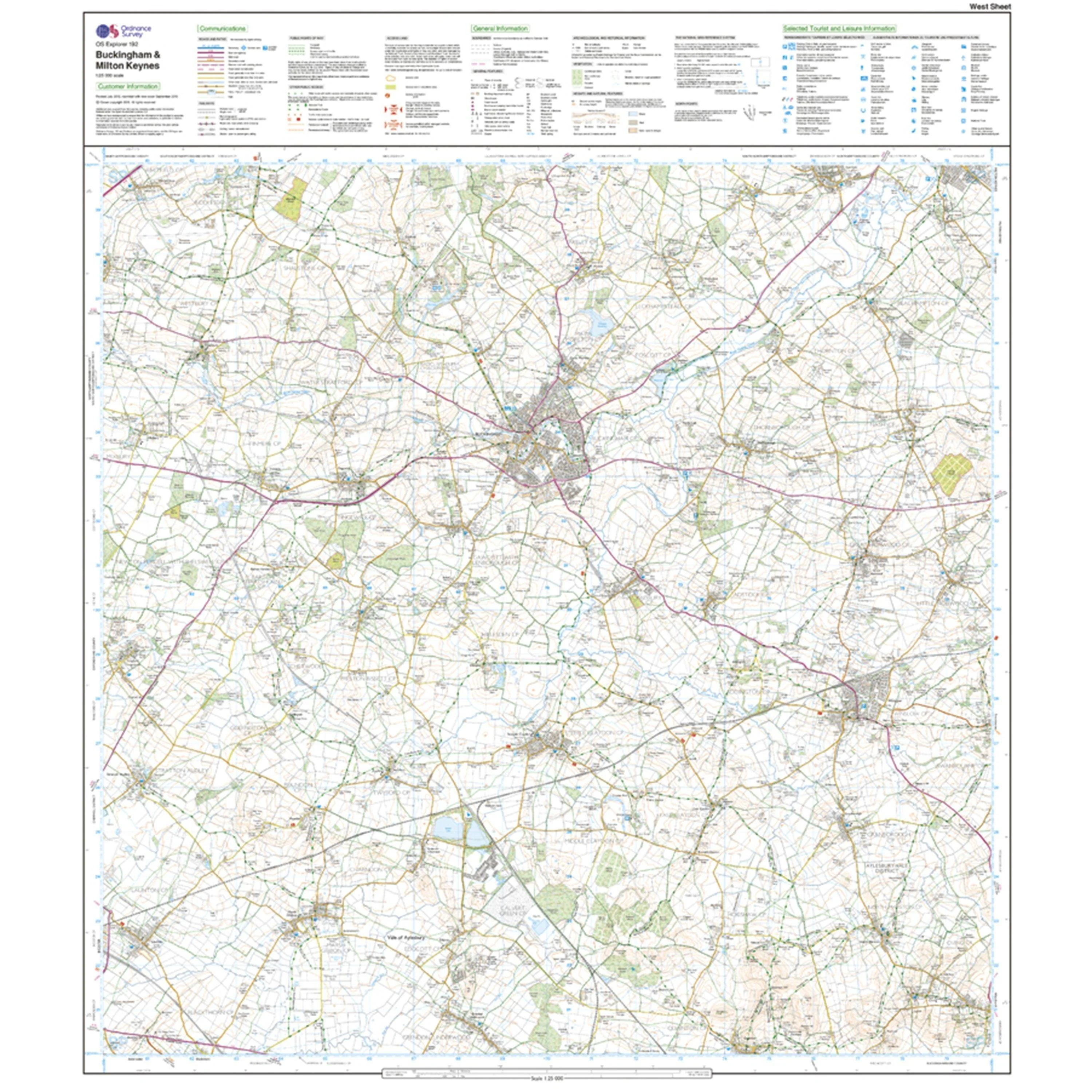 Explorer 192 Buckingham & Milton Keynes Map With Digital Version - Image 4