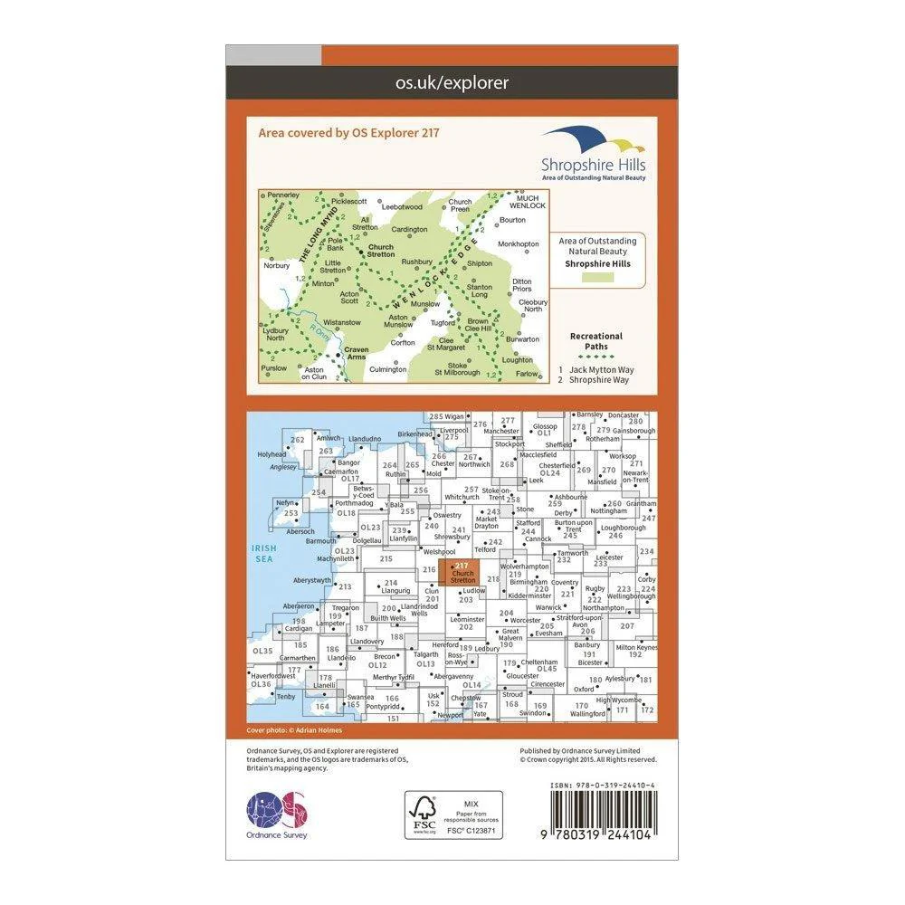 Explorer 217 The Long Mynd & Wenlock Edge Map With Digital Version - Image 6