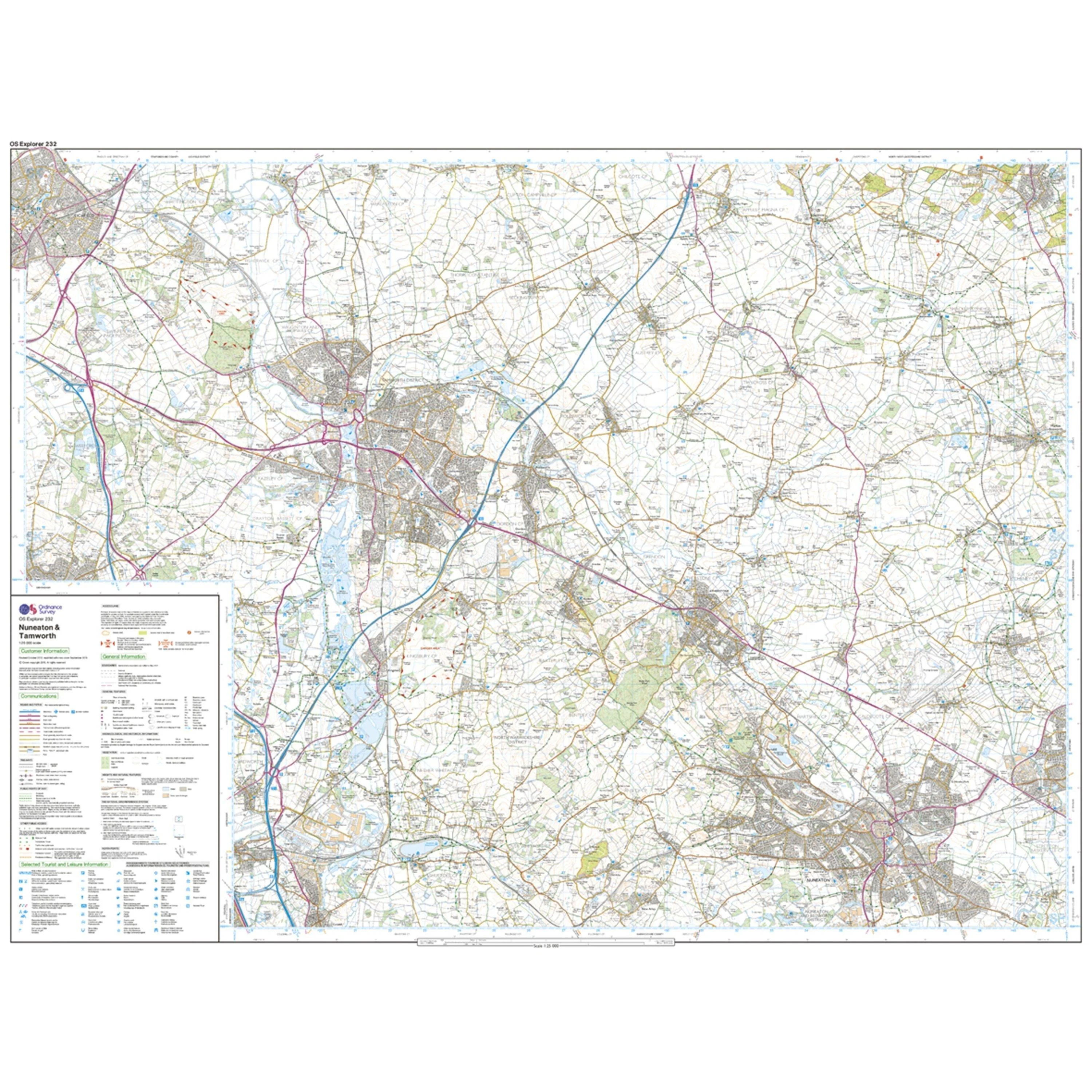 Explorer 232 Nuneaton & Tamworth Map With Digital Version - Image 3