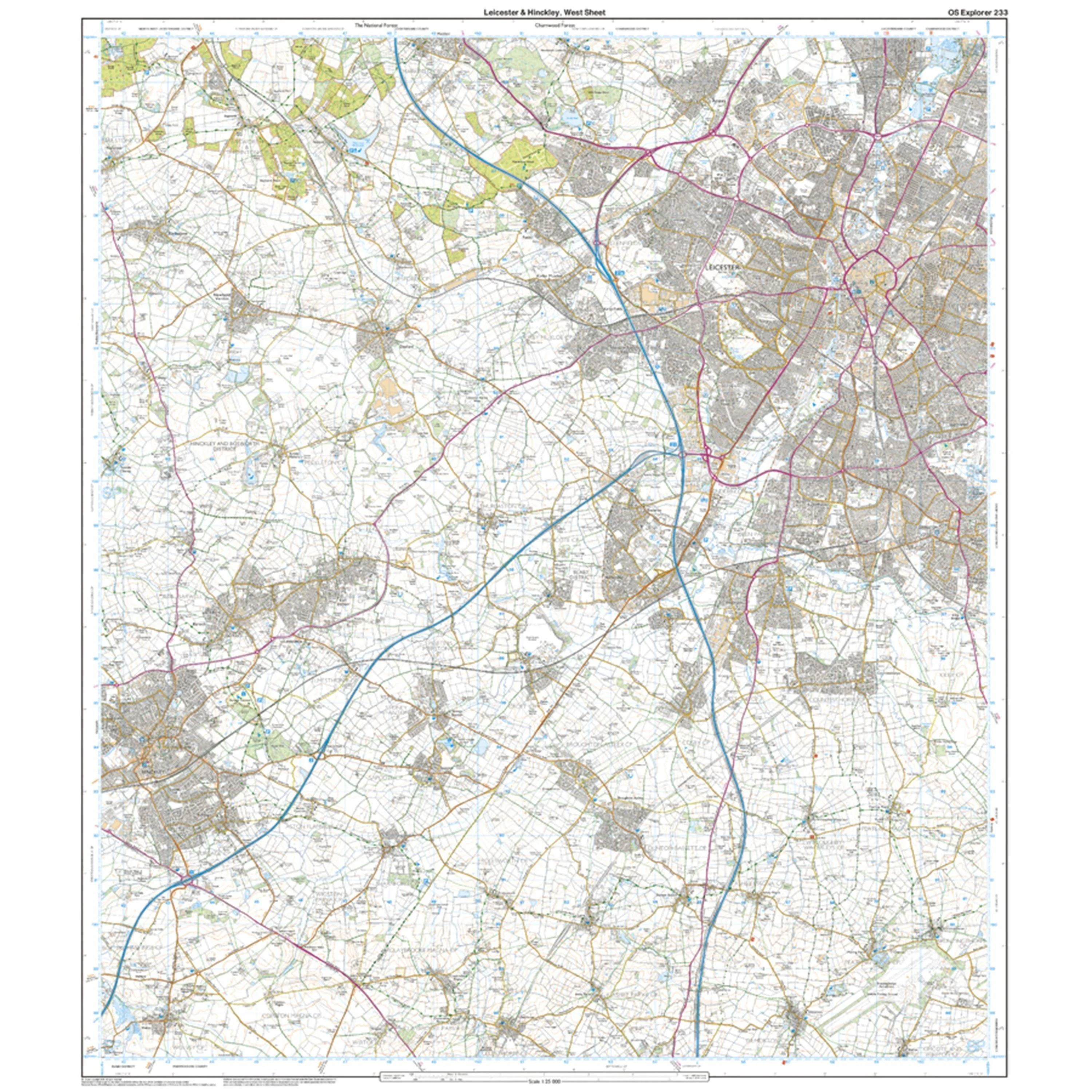 Explorer 233 Leicester & Hinckley Map With Digital Version - Image 14