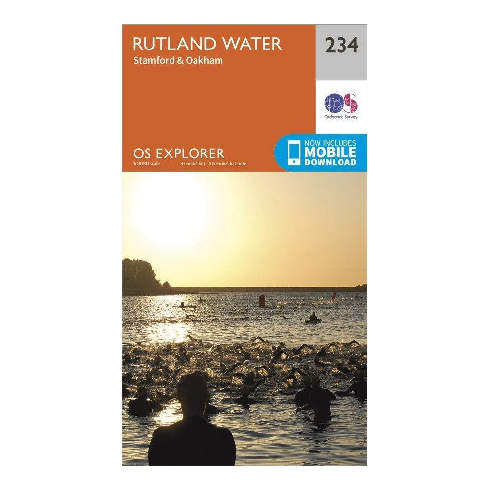 Explorer 234 Rutland Water Map With Digital Version
