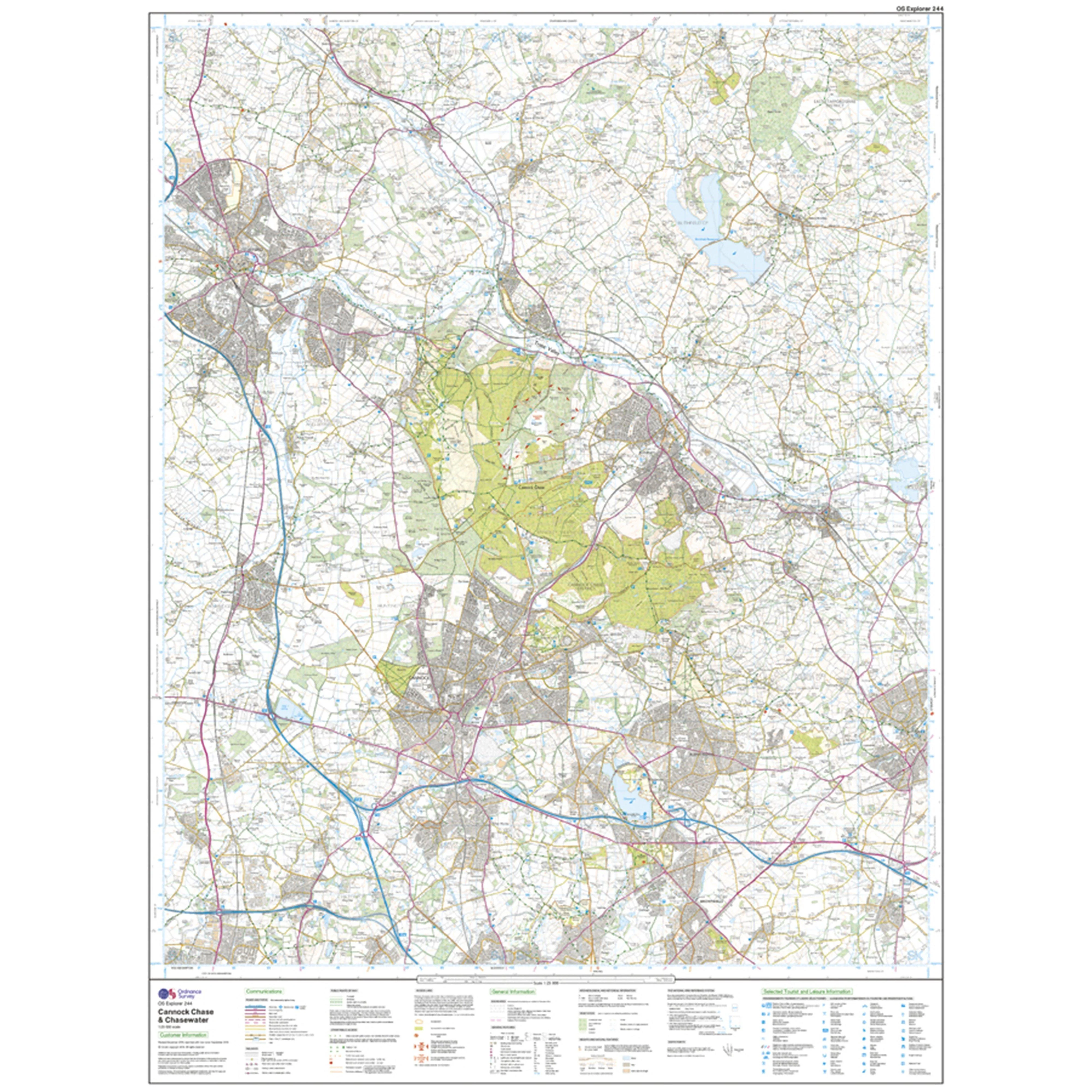 Explorer 244 Cannock Chase & Chasewater Map With Digital Version - Image 3