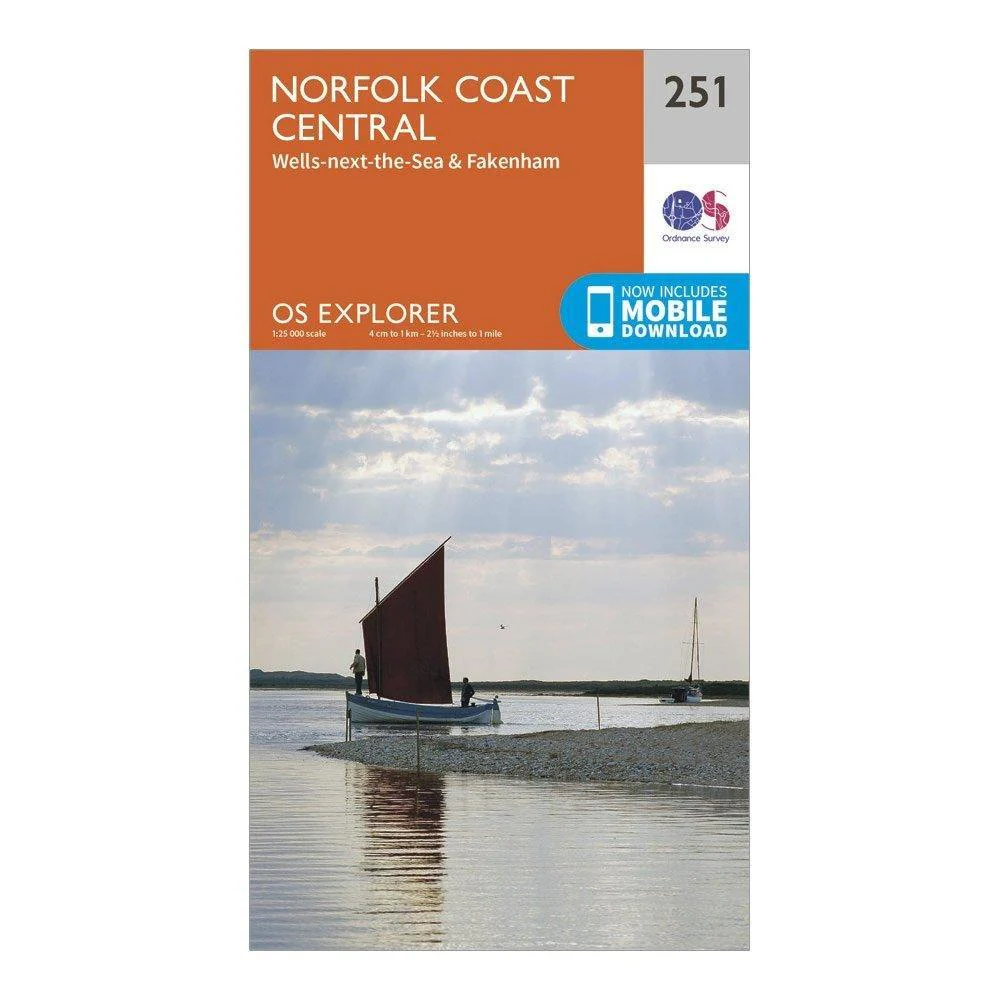 Explorer 251 Norfolk Coast Central Map With Digital Version - Image 4