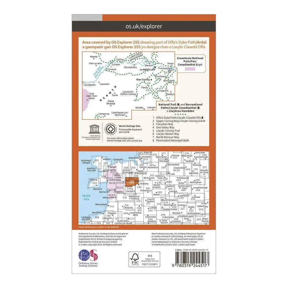 Explorer 255 Llangollen & Berwyn Map With Digital Version - Image 2