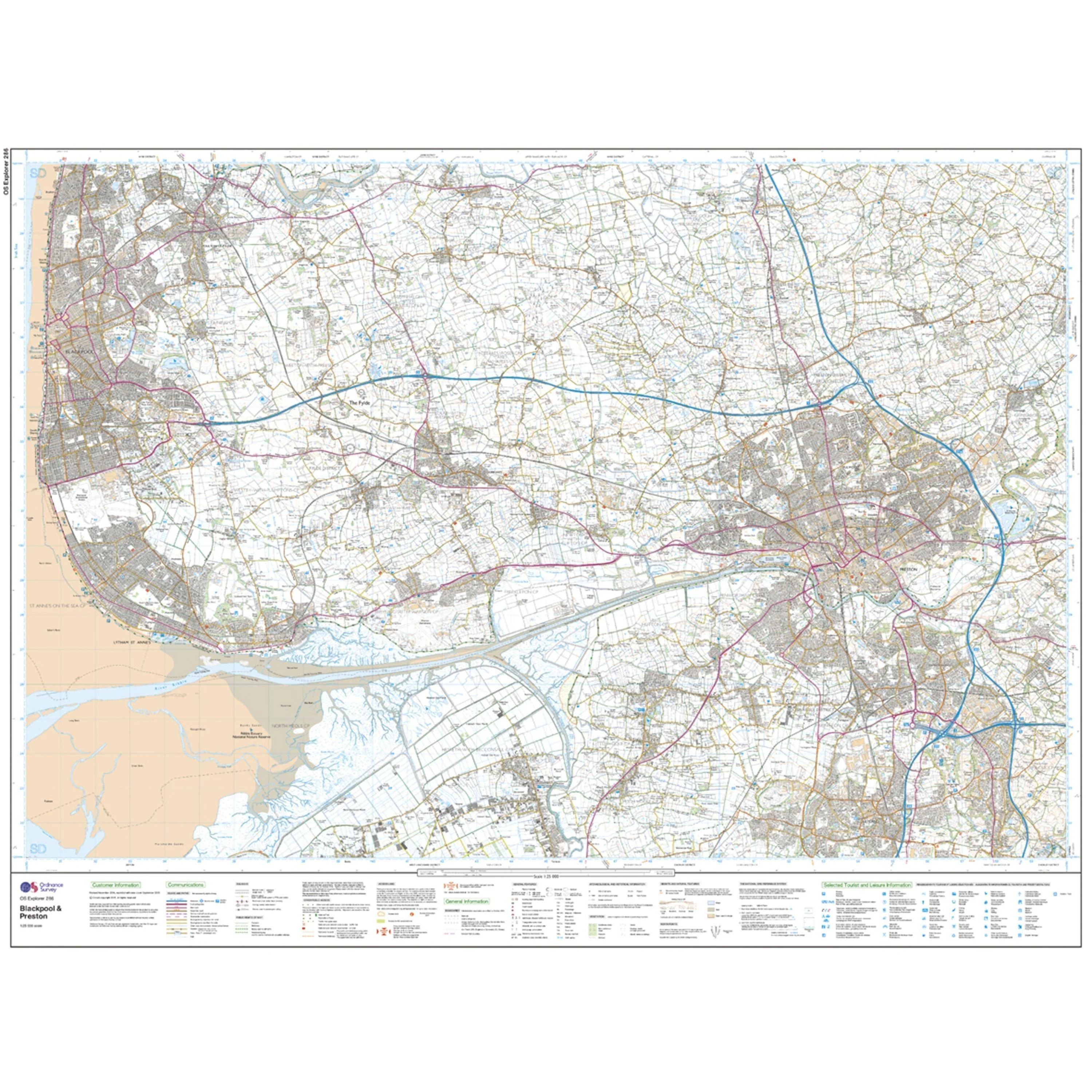 Explorer 286 Blackpool & Preston Map With Digital Version - Image 3