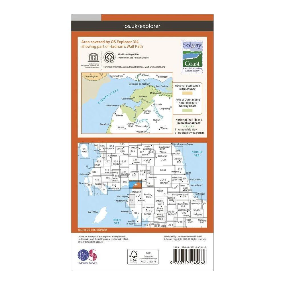 Explorer 314 Solway Firth Map With Digital Version - Image 2