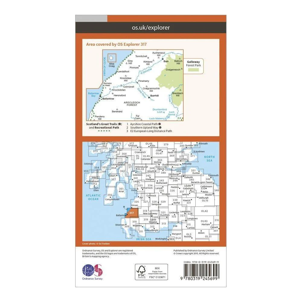 Explorer 317 Ballantrae, Barr & Barrhill Map With Digital Version - Image 2