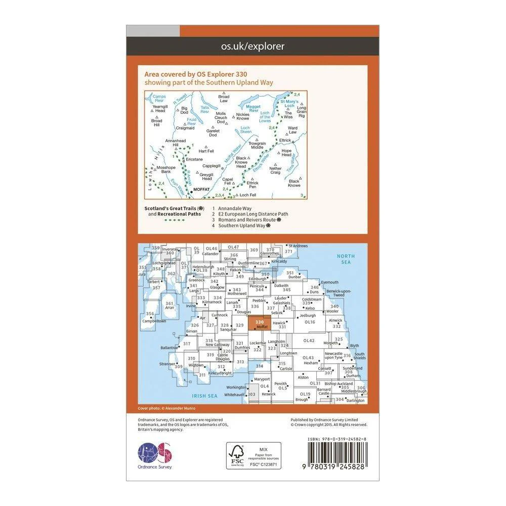 Explorer 330 Moffat & St Mary’s Loch Map With Digital Version - Image 2