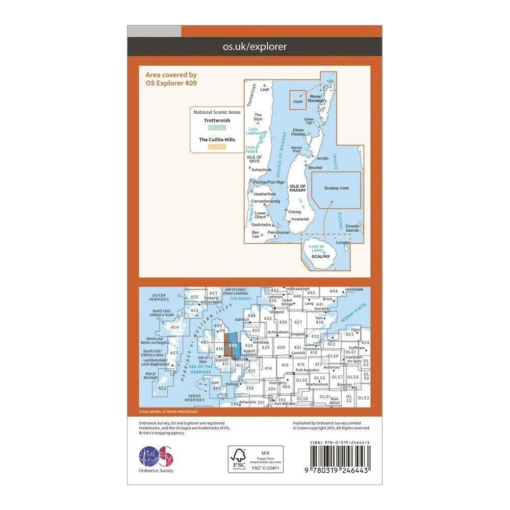 Explorer 409 Raasay, Rona & Scalpay Map With Digital Version - Image 2