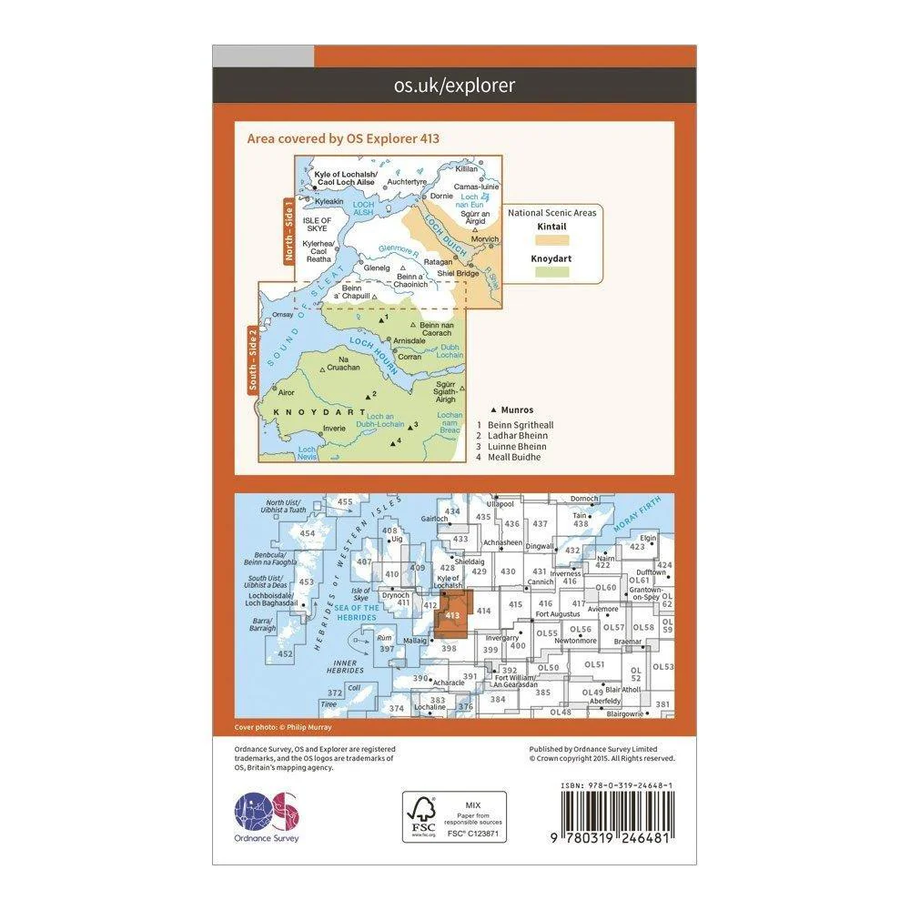 Explorer 413 Knoydart, Loch Hourn & Loch Duich Map With Digital Version - Image 2