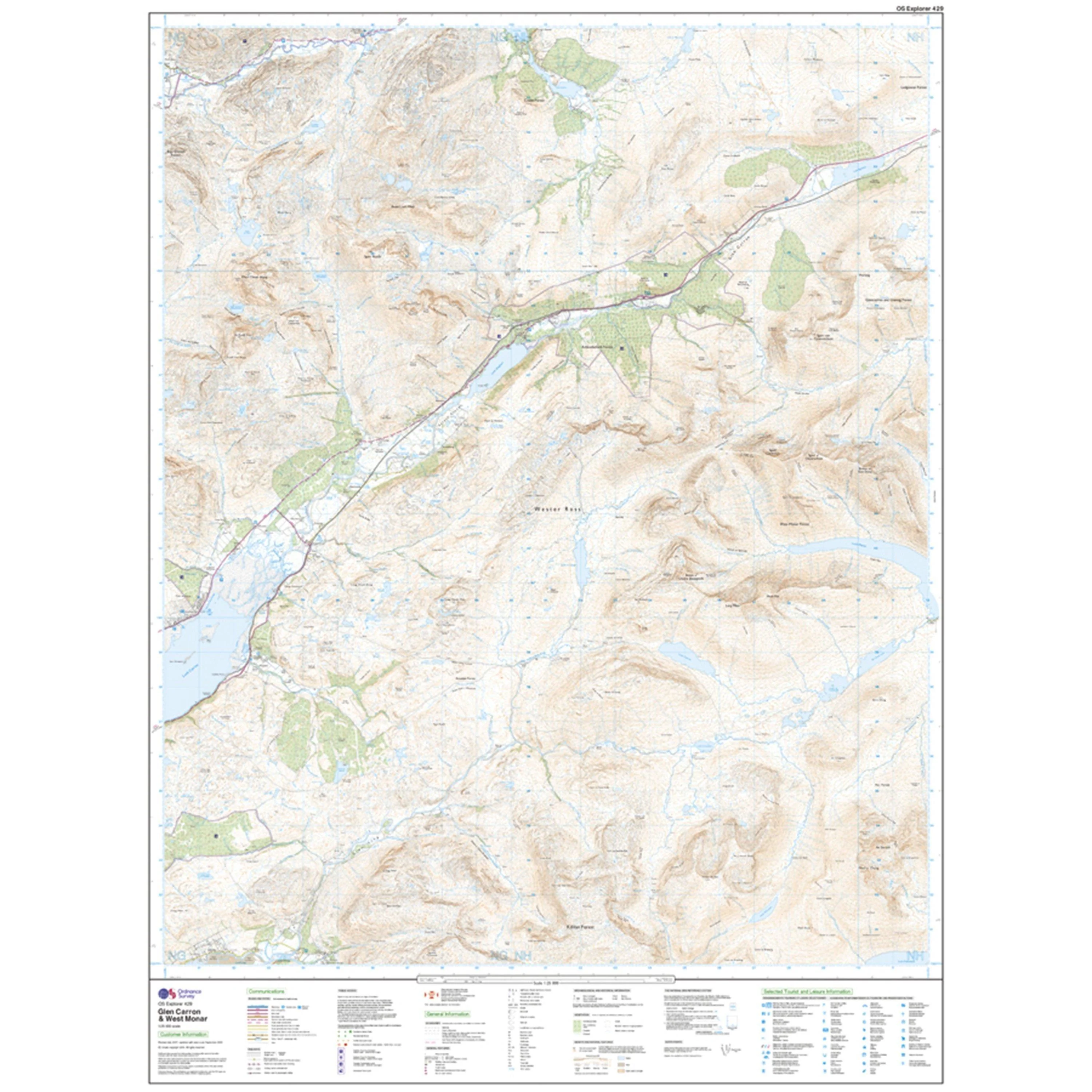 Explorer 429 Glen Carron & West Monar Map With Digital Version - Image 3