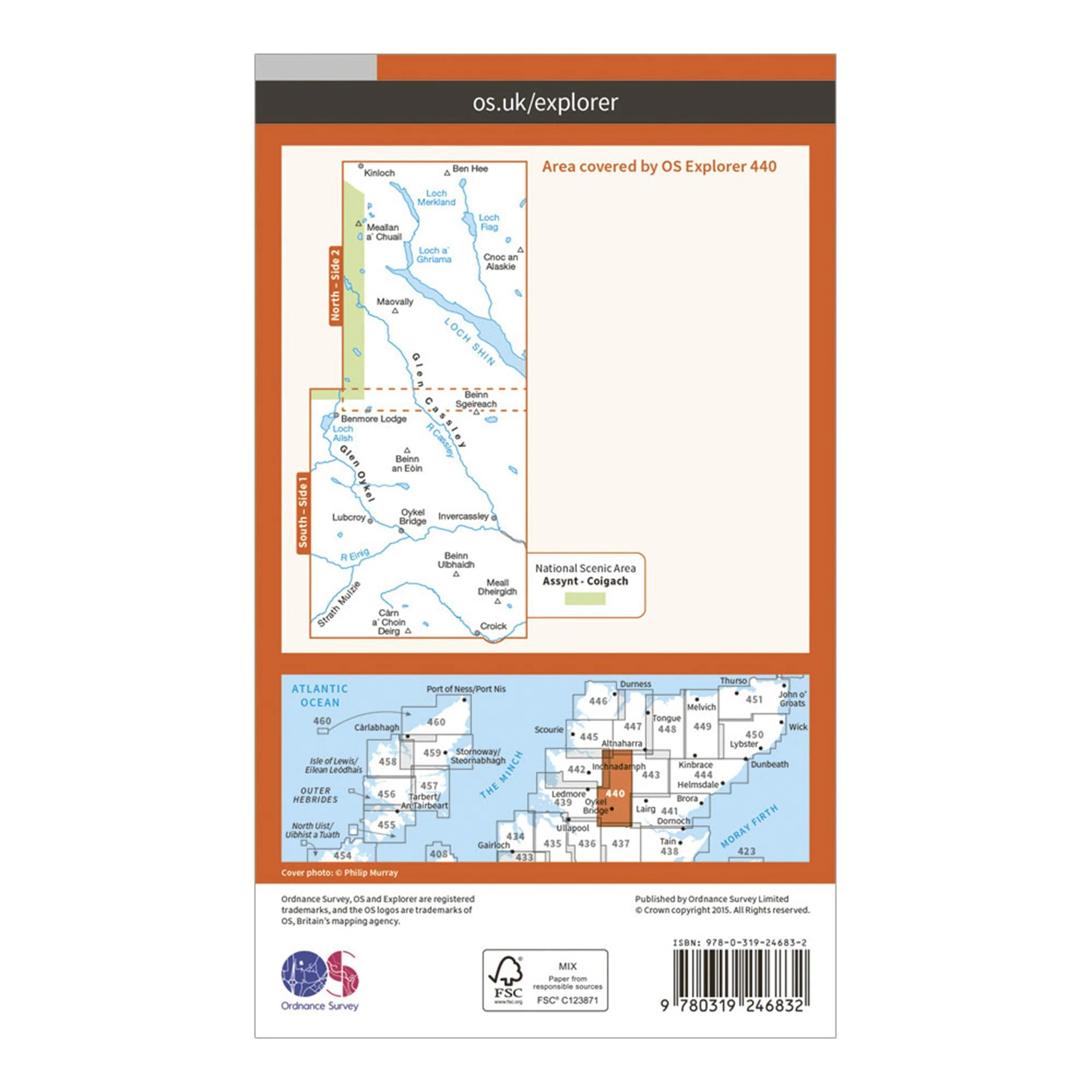 Explorer 440 Glen Cassley & Glen Oykel Map With Digital Version - Image 2