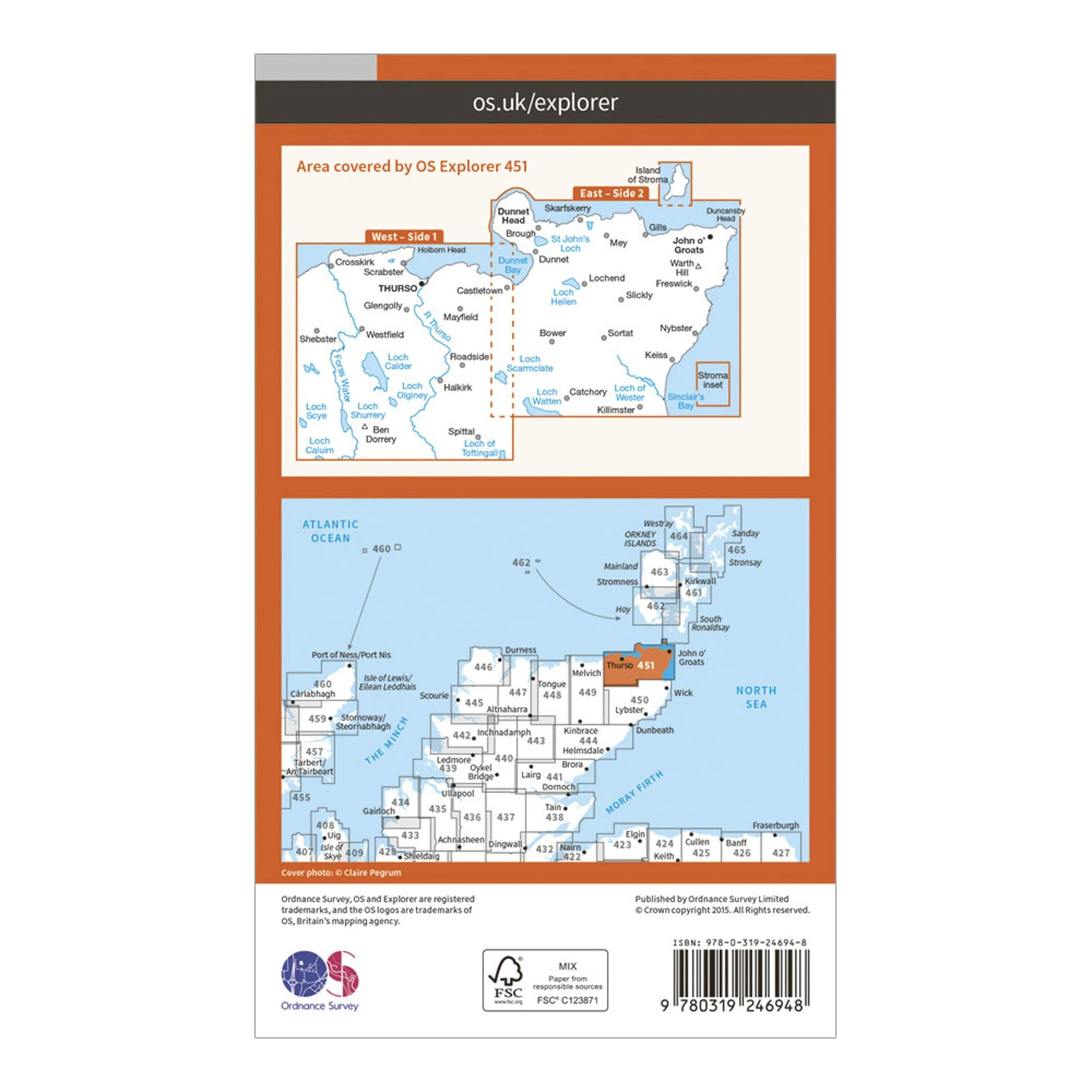 Explorer 451 Thurso & John o’Groats Map With Digital Version - Image 2