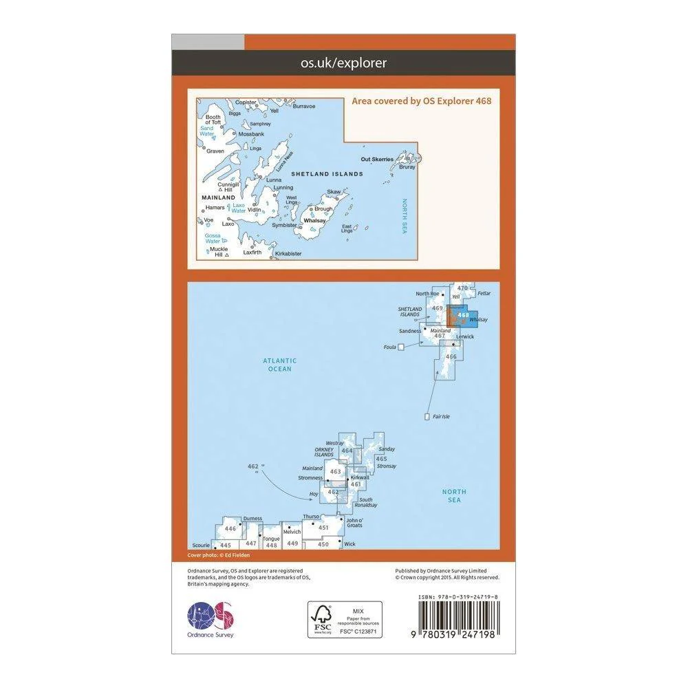 Explorer 468 Shetland – Mainland North East Map With Digital Version - Image 2