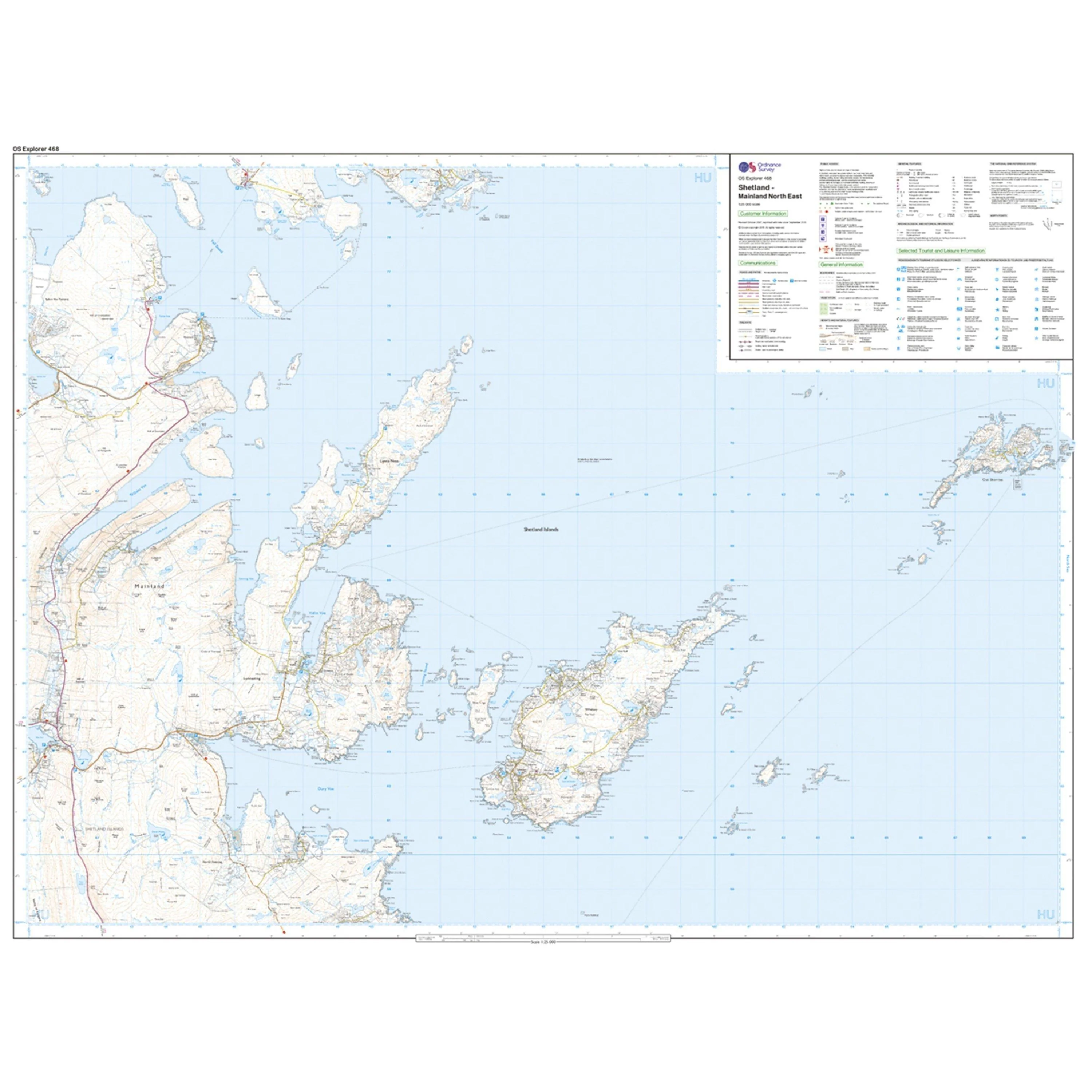 Explorer 468 Shetland – Mainland North East Map With Digital Version - Image 3