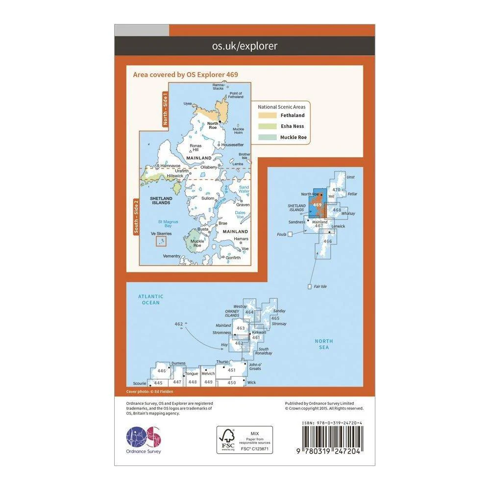Explorer 469 Shetland – Mainland North West Map With Digital Version - Image 2