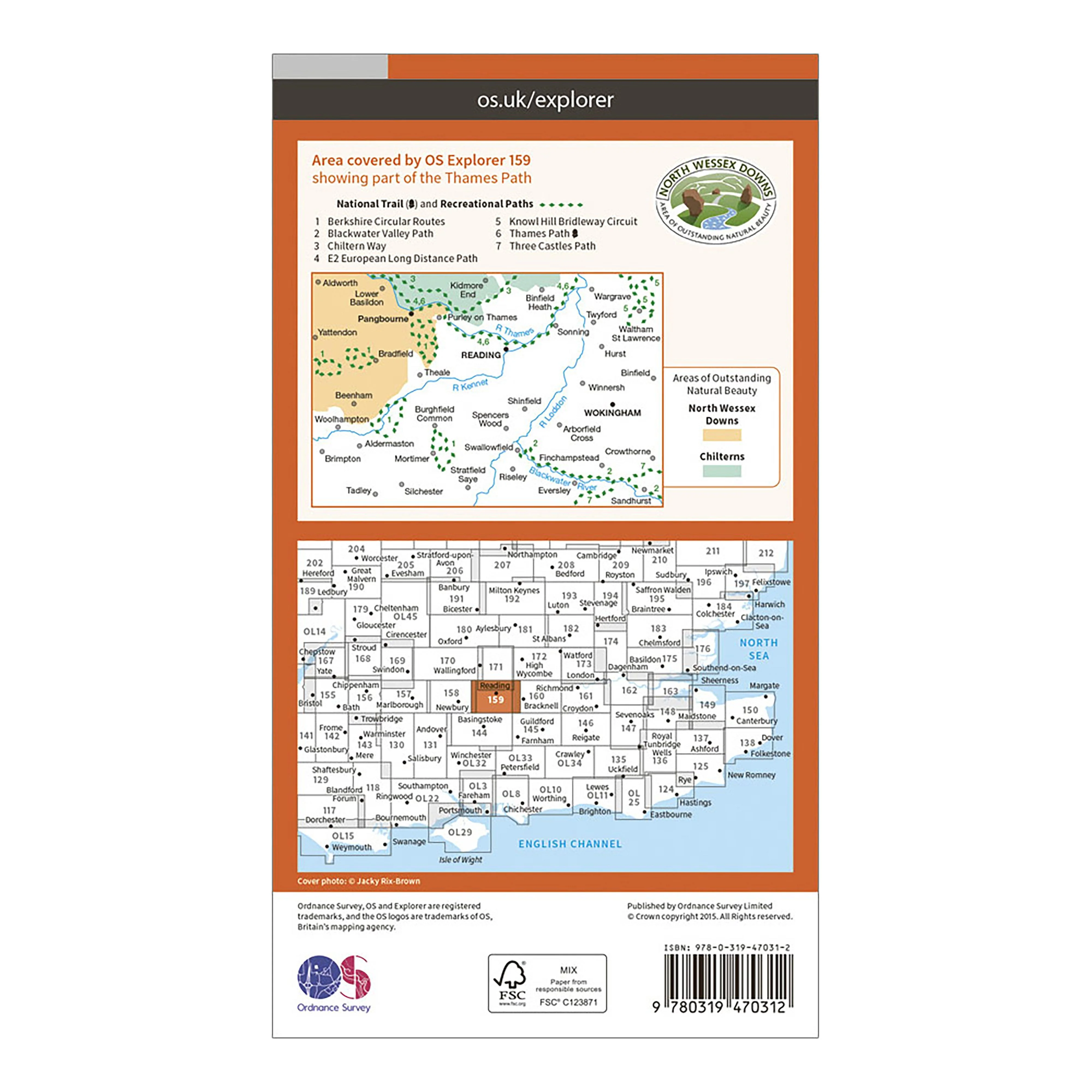 Explorer Active 159 Reading, Wokingshire & Pangbourne Map With Digital Version - Image 2